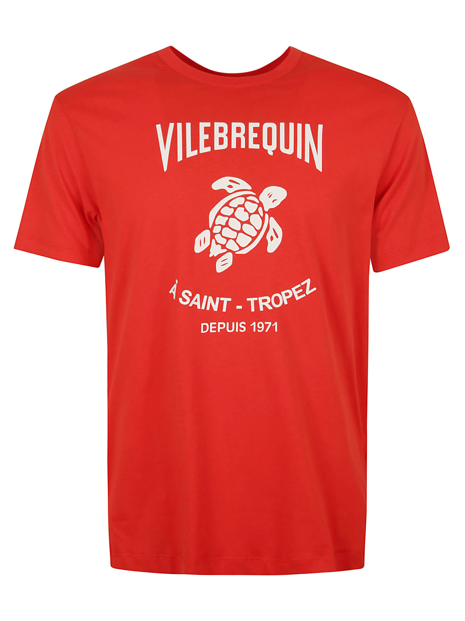 Vilebrequin Logo Print Regular T-shirt In Red