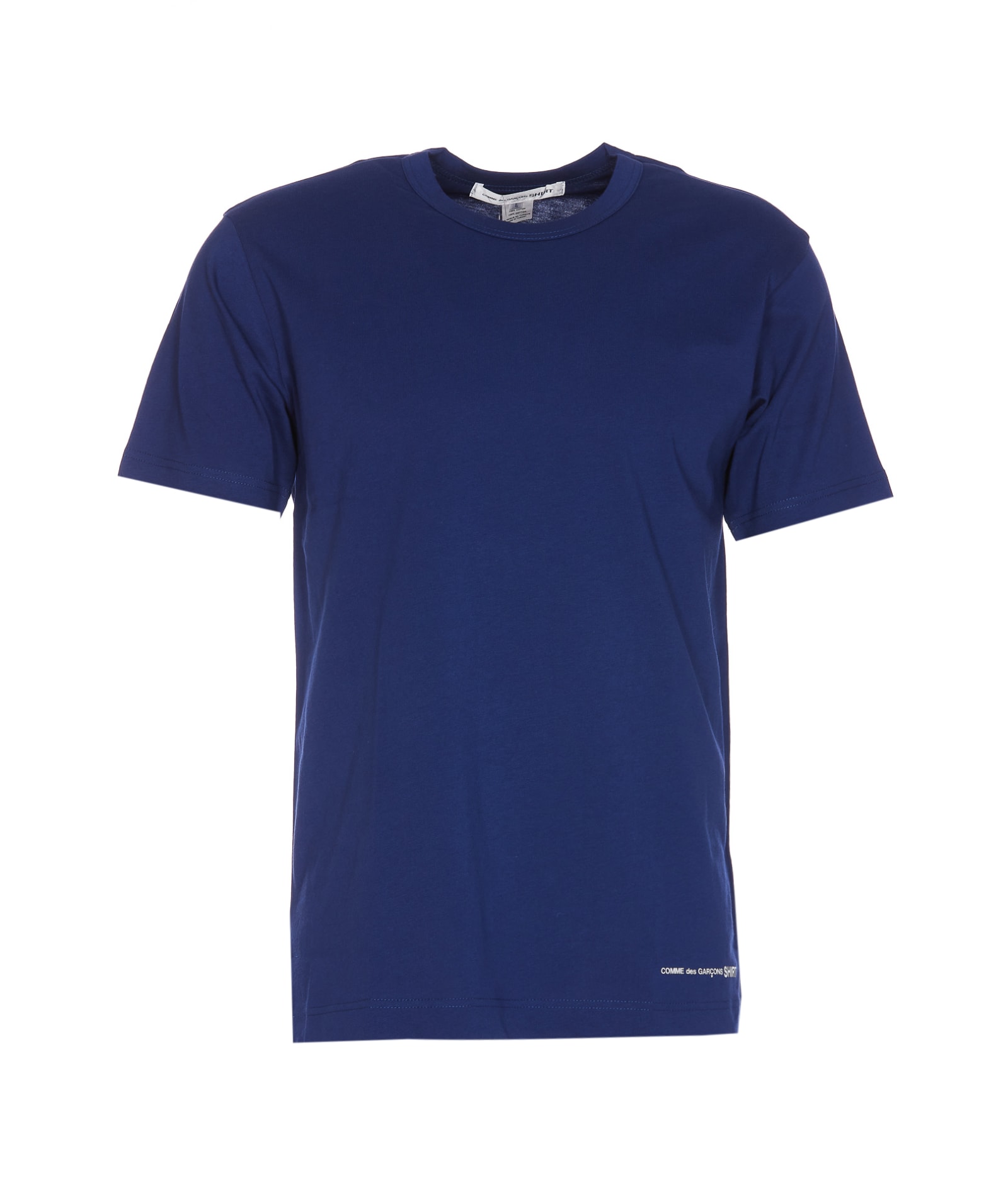 Shop Comme Des Garçons Logo T-shirt In Blue