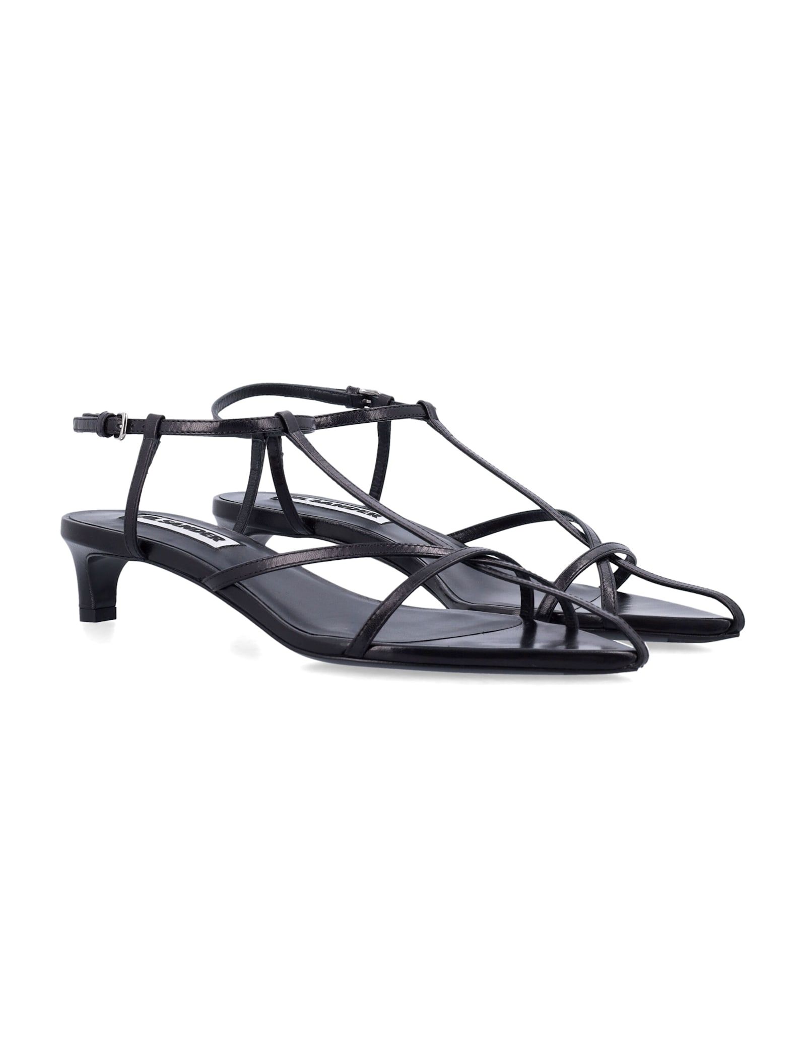 Jil Sander Black New Tripon 2 Sandals In Black
