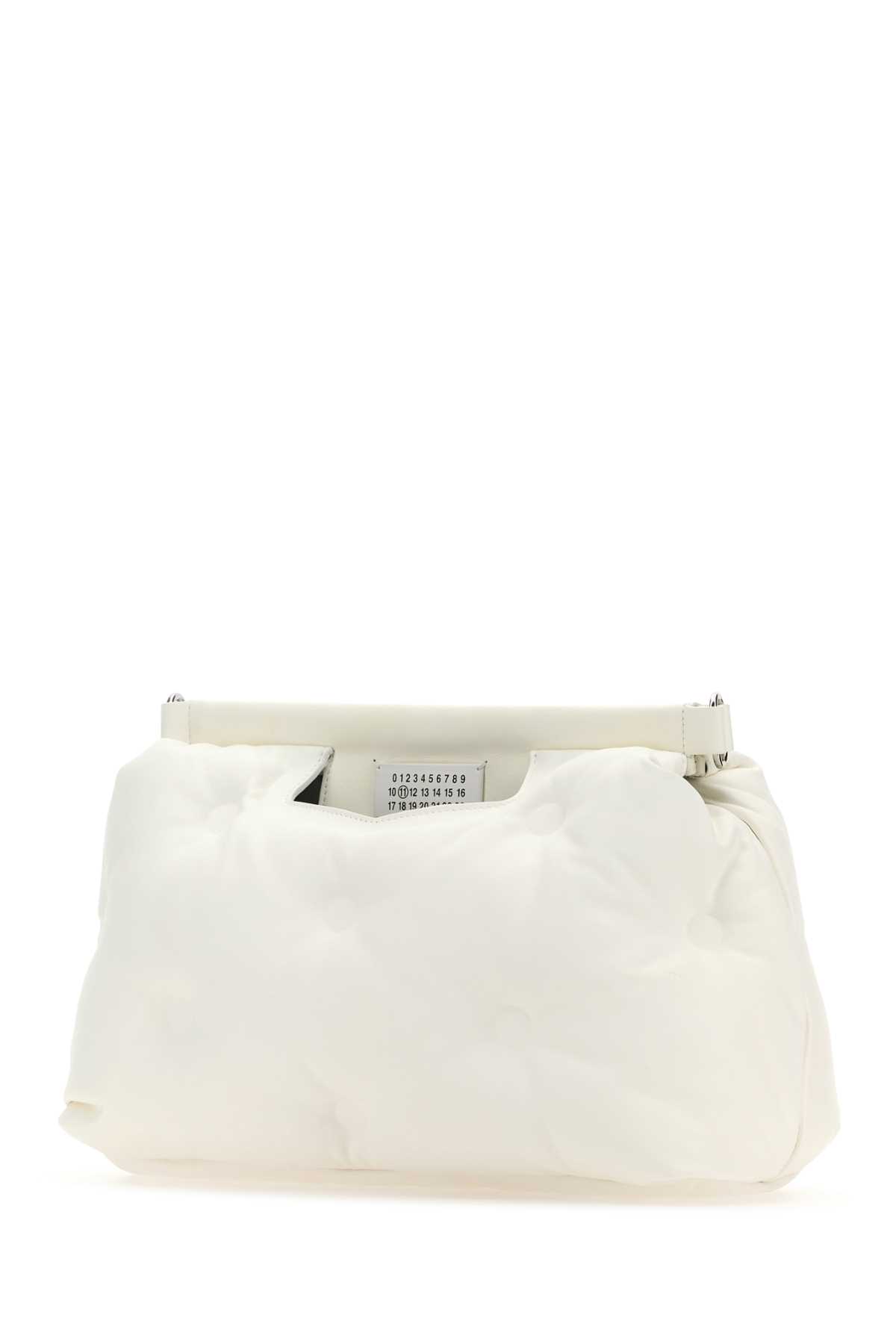 Maison Margiela White Nappa Leather Medium Glam Slam Classique Crossbody Bag