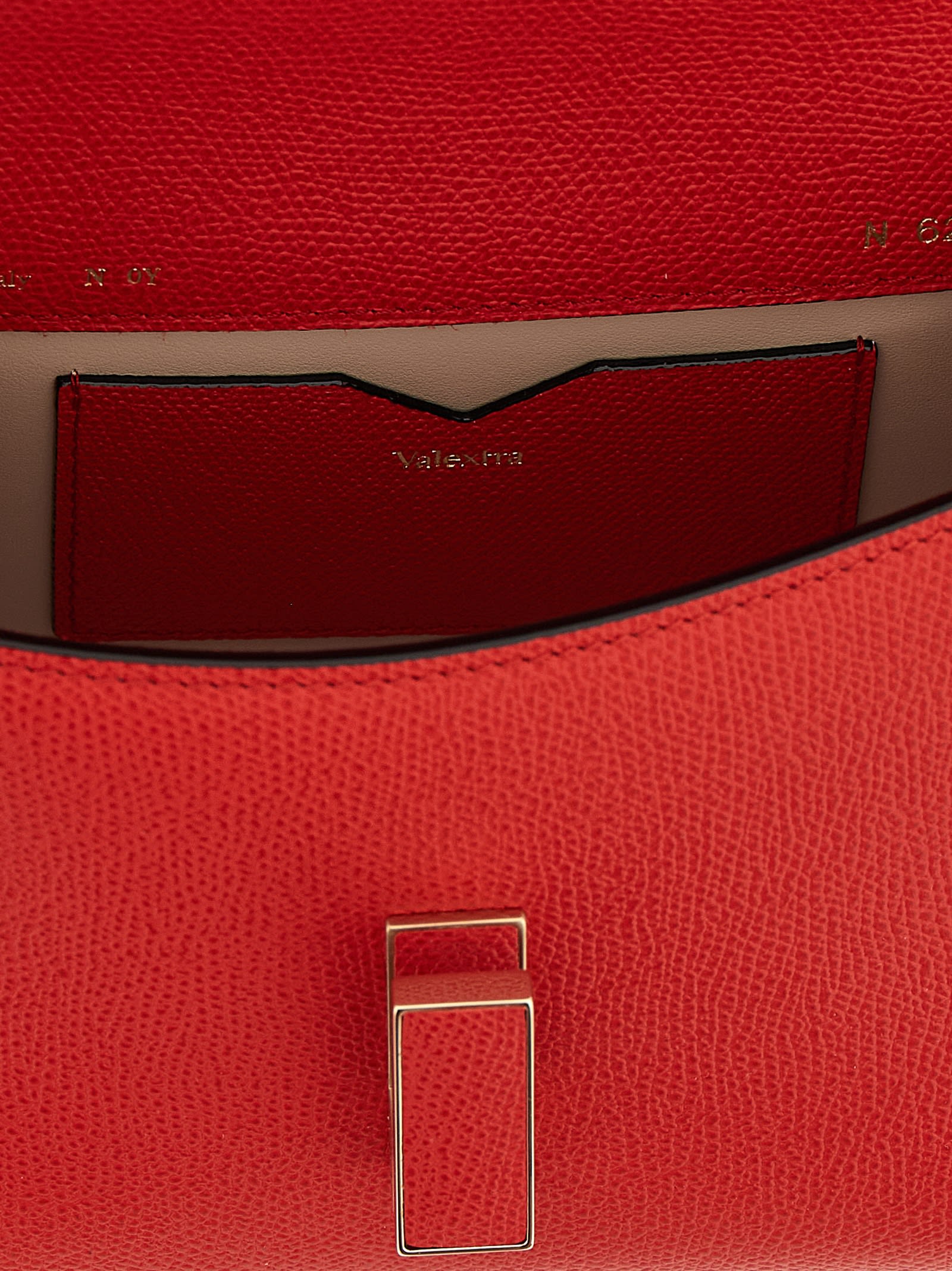 Valextra Micro Iside Crossbody Bag In Red