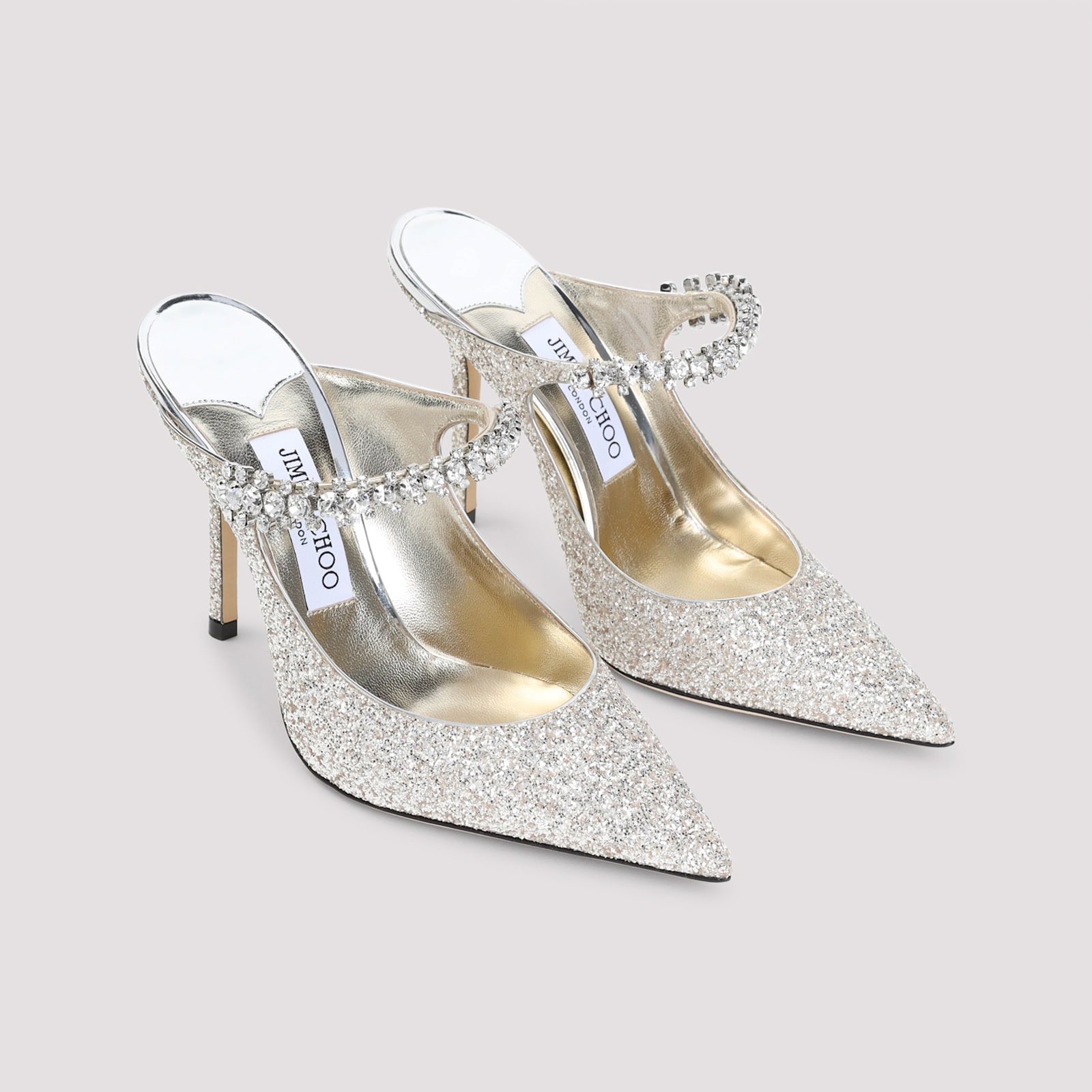 Shop Jimmy Choo Bing 100 Mules In Sand