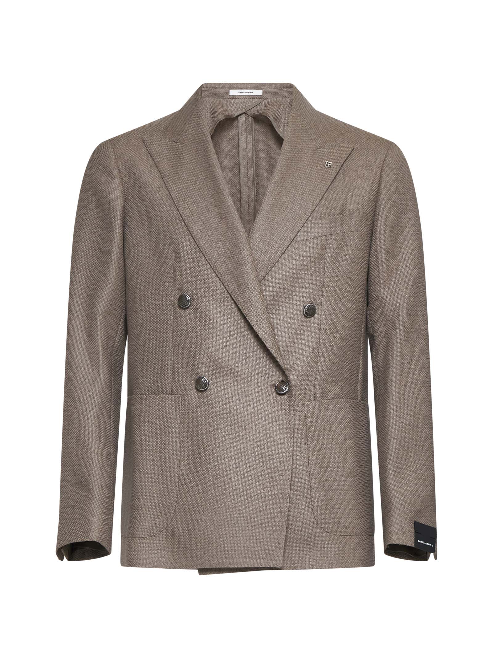 Shop Tagliatore Blazer In Dove Grey