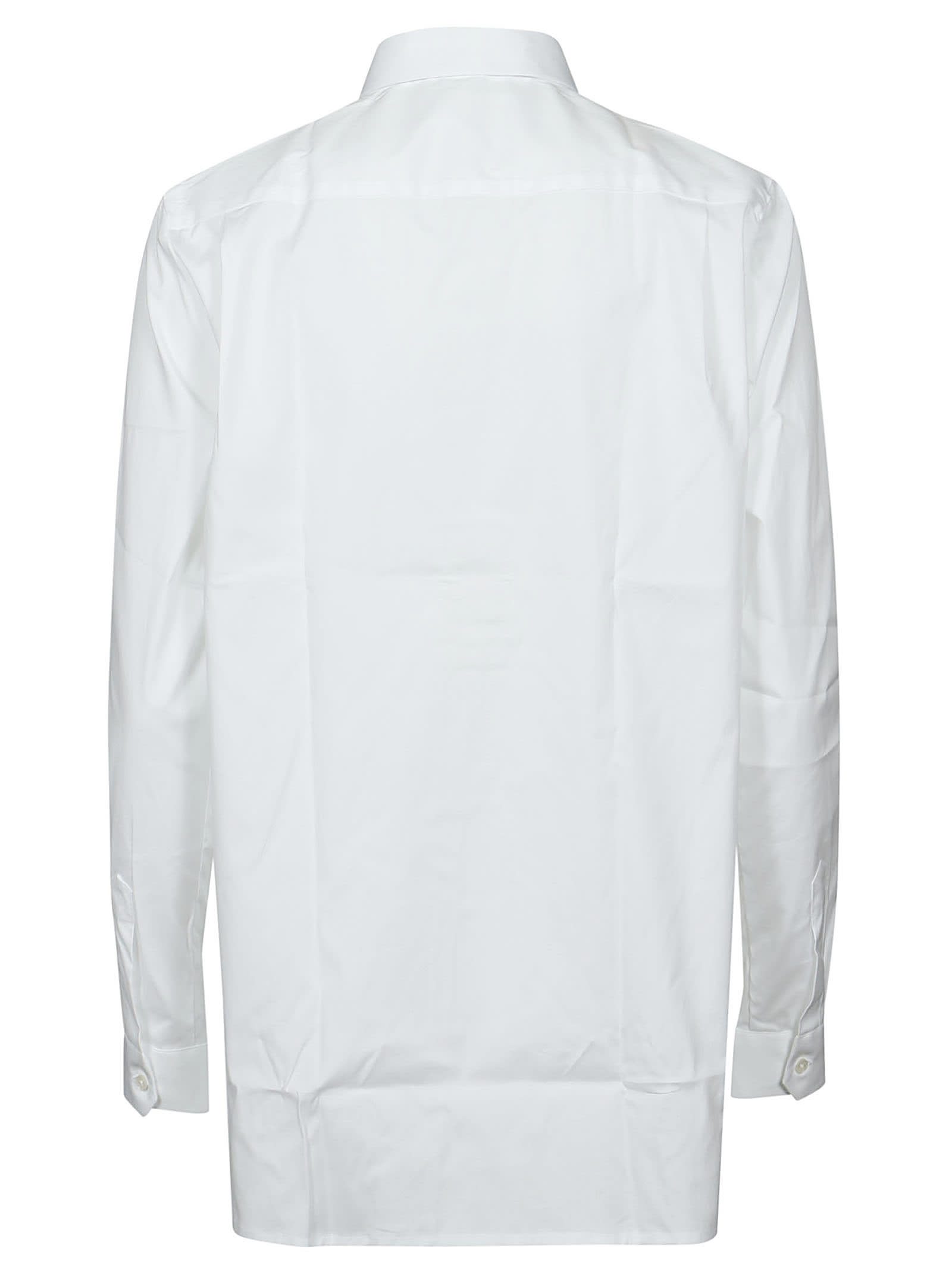 Shop Fay Long Sleeve Shirt In White
