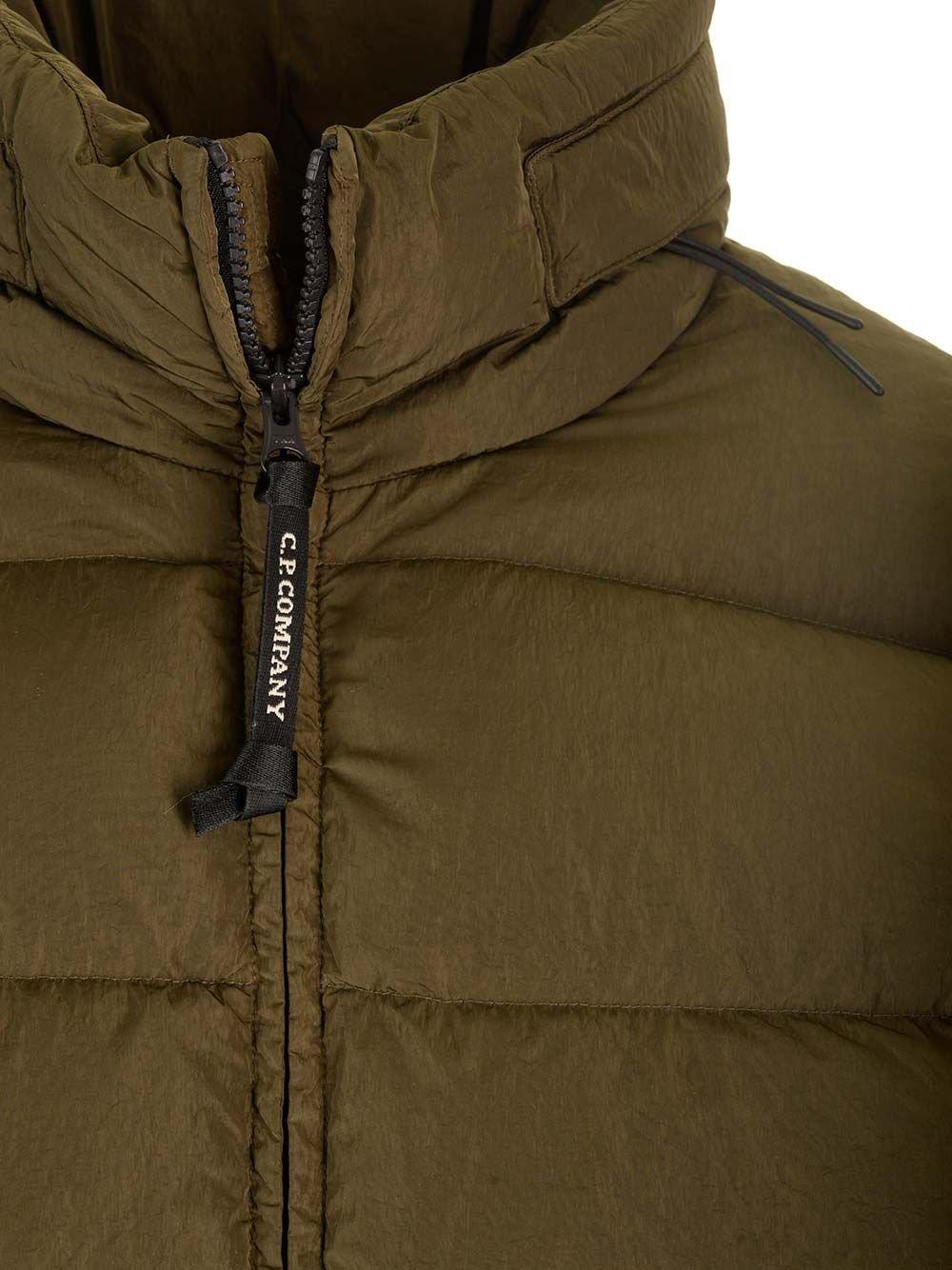 C.P. COMPANY LENS-DETAILED ZIPPED DOWN JACKET DOWN JACKET