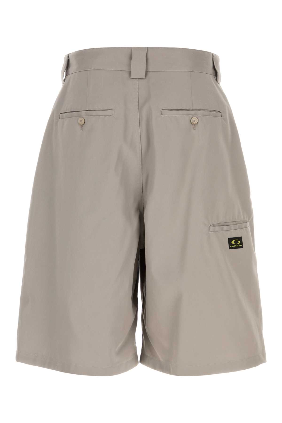 Balenciaga Twill Bermuda Shorts With Belt Loops And Pockets In Brown
