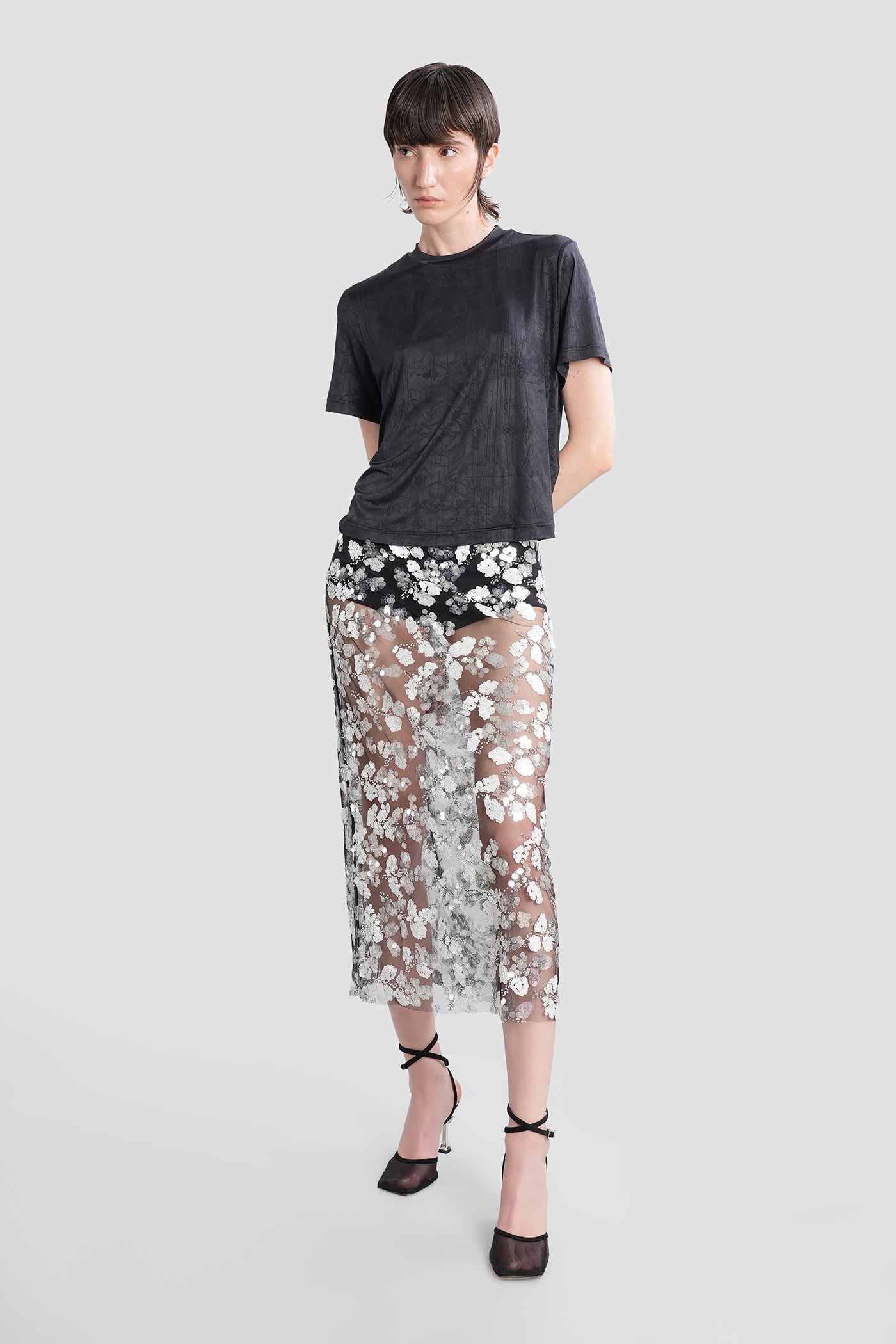 Siedres Ledus T-shirt In Black Polyester In Black