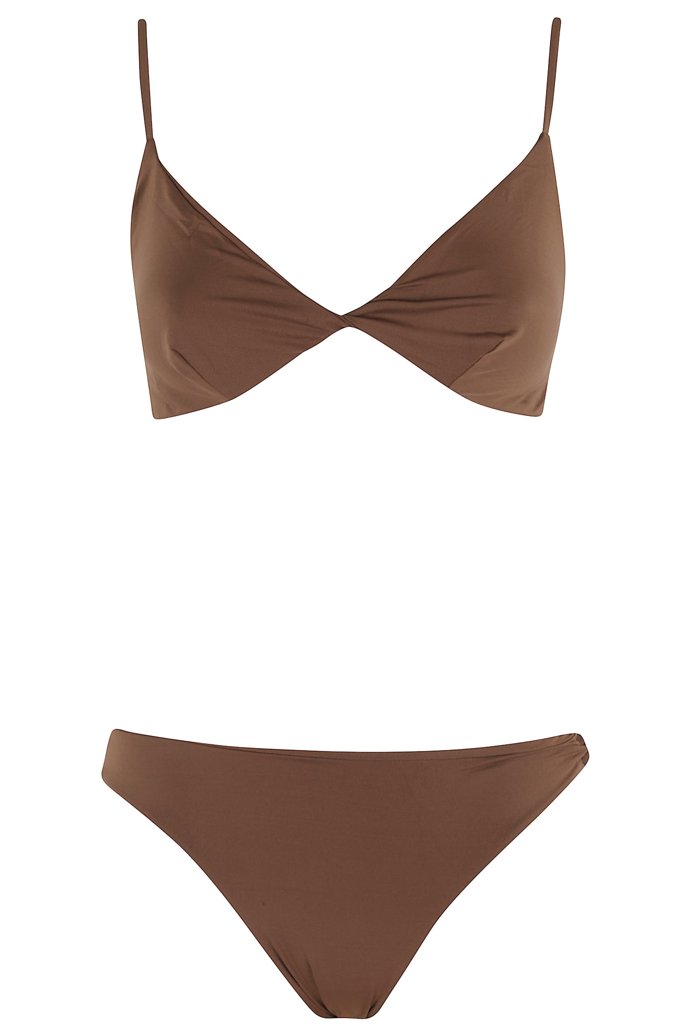 Shop Federica Tosi Bikini Torcion In Cacao