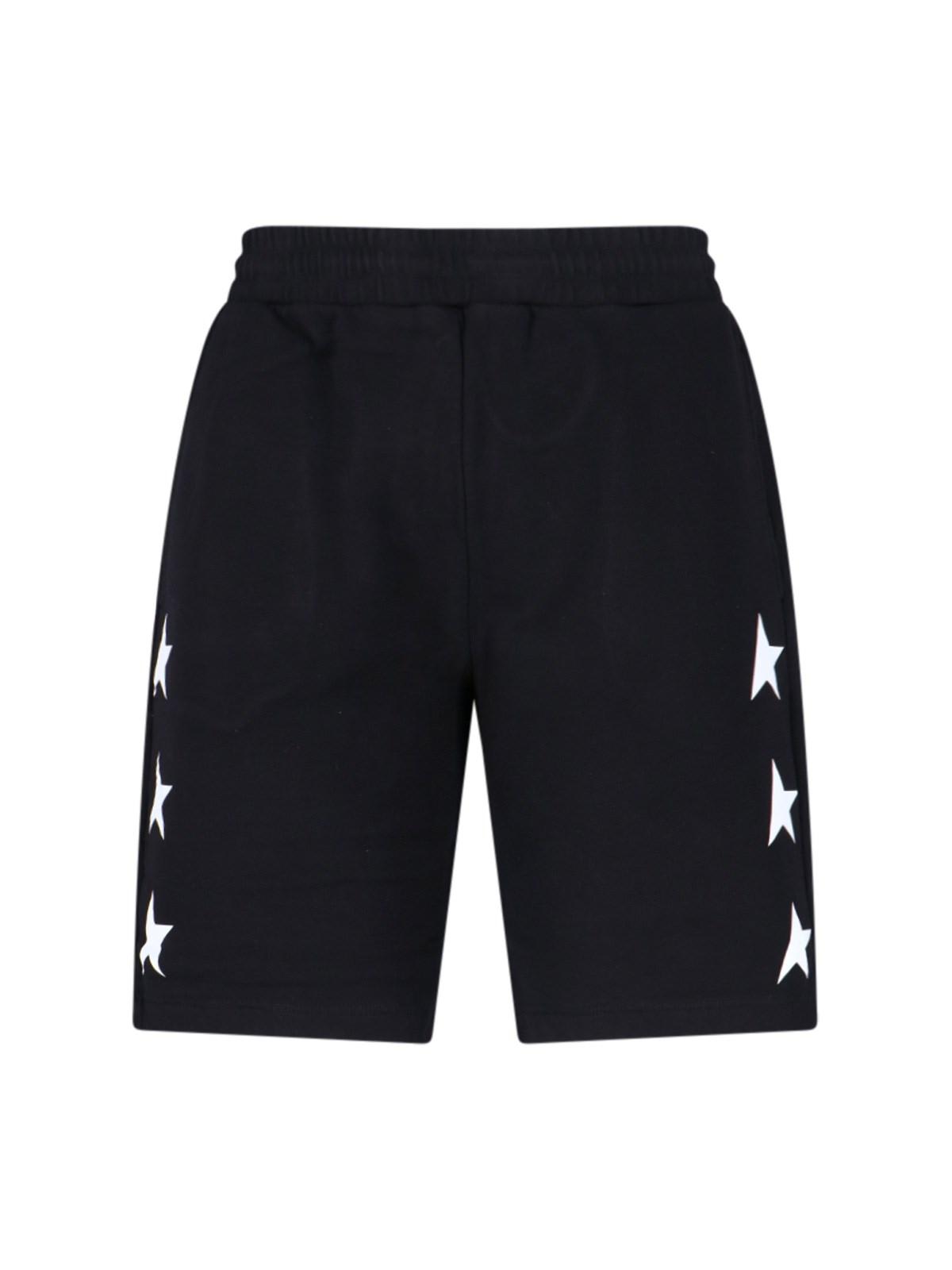 Shop Golden Goose Star Shorts In Black