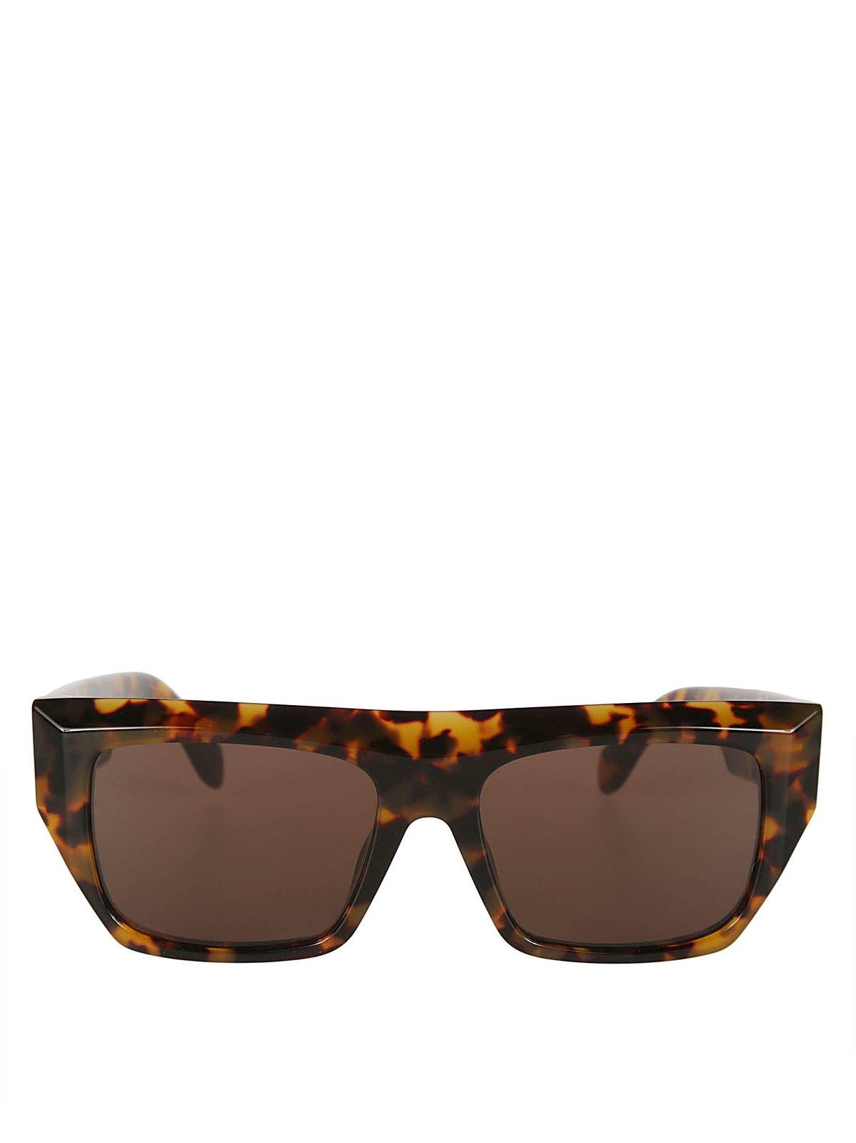 Shop Palm Angels Niland Square-frame Sunglasses In Marrone