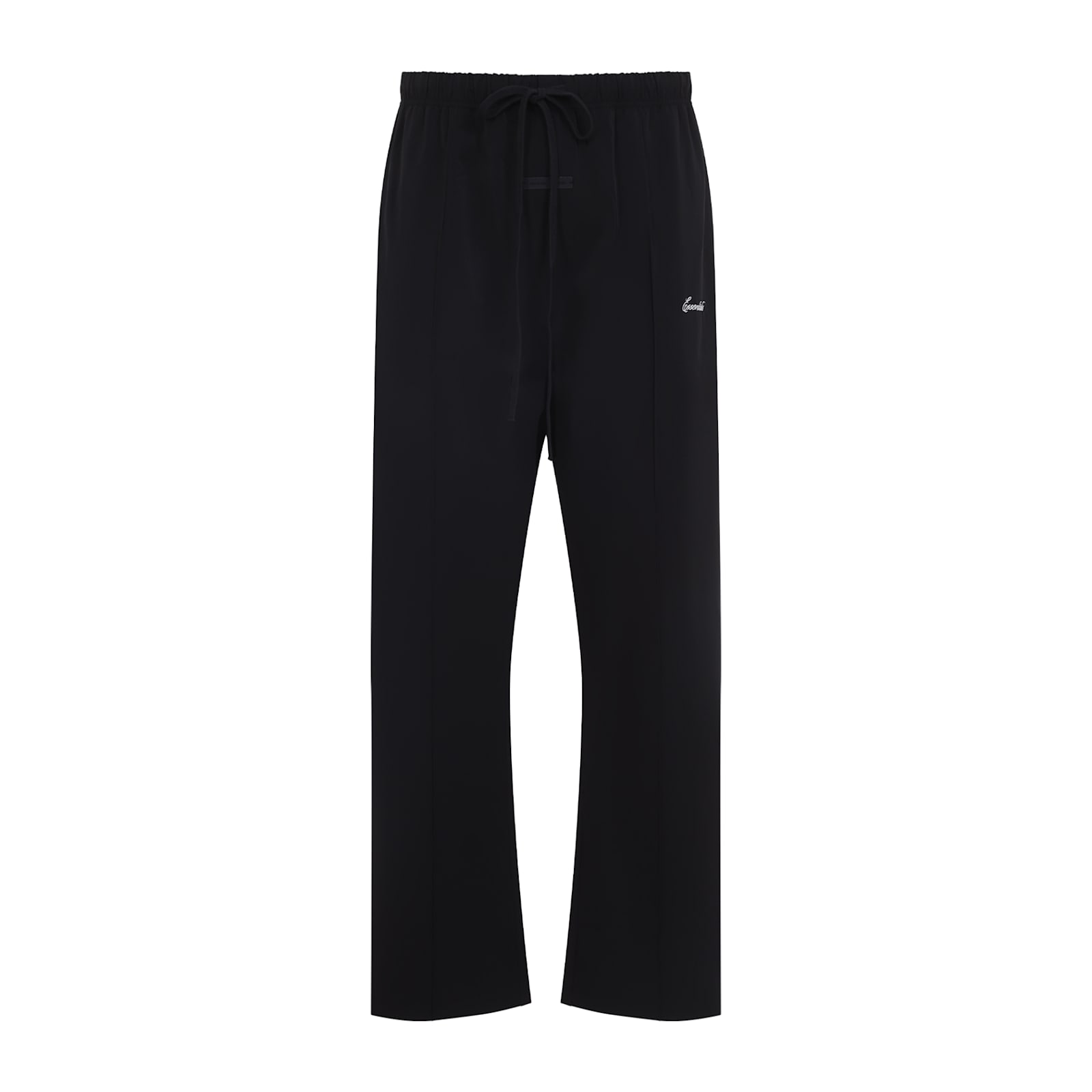 Fear Of God Jet Black Sporty Nylon Relaxed Track Pant In Black