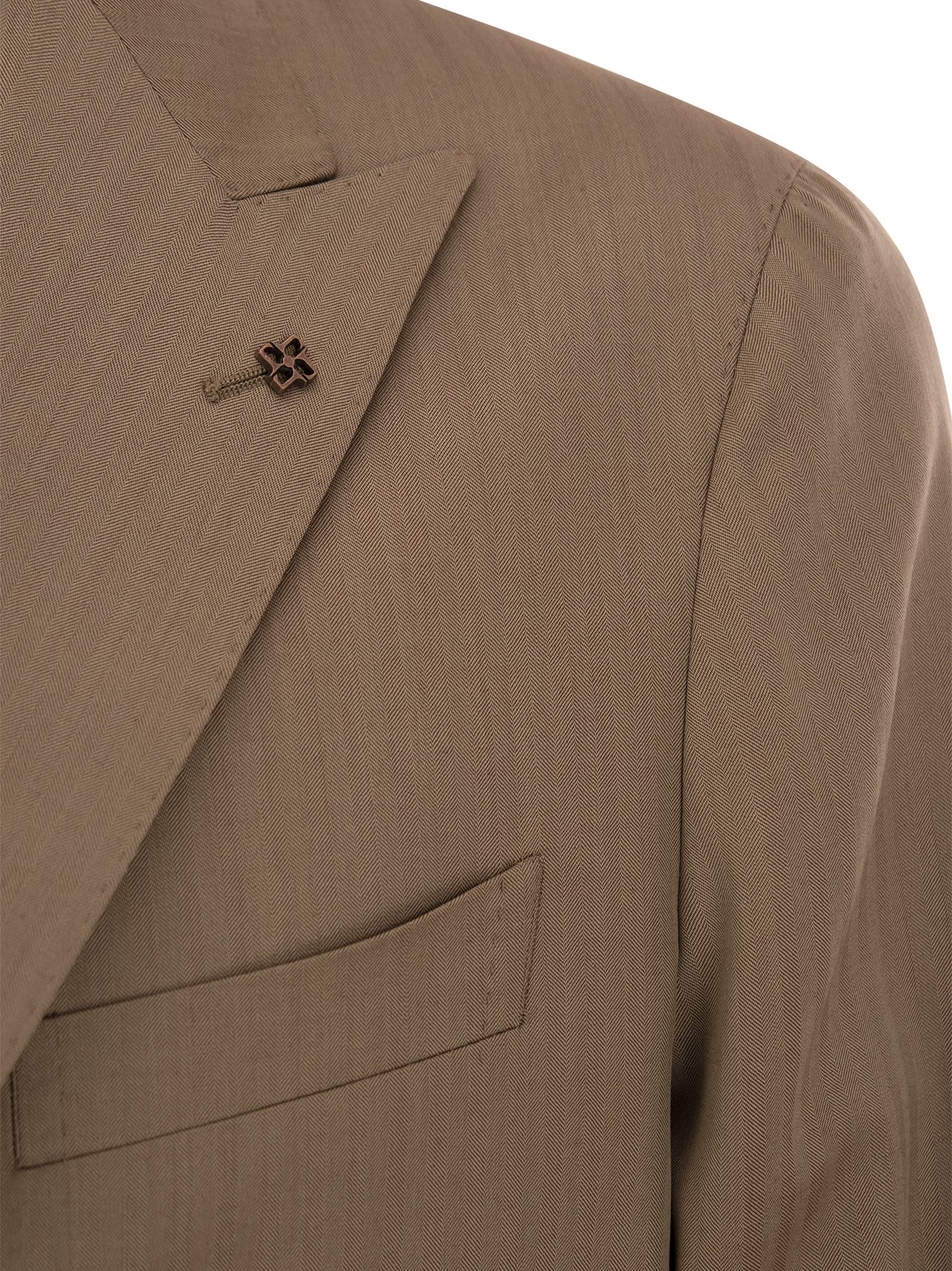 Shop Tagliatore Wool Suit In Brown