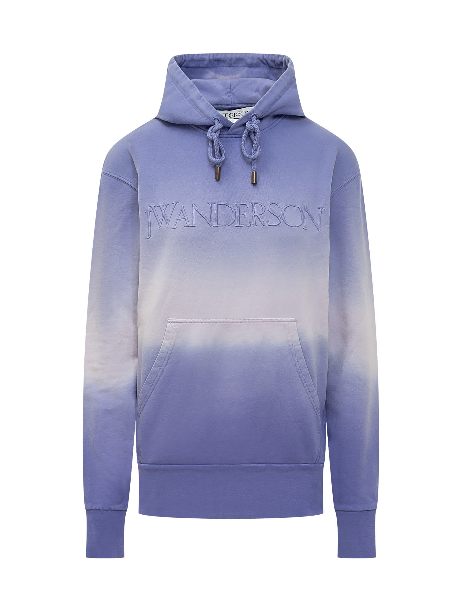 Shop Jw Anderson Hoodie With Logo In Lavender