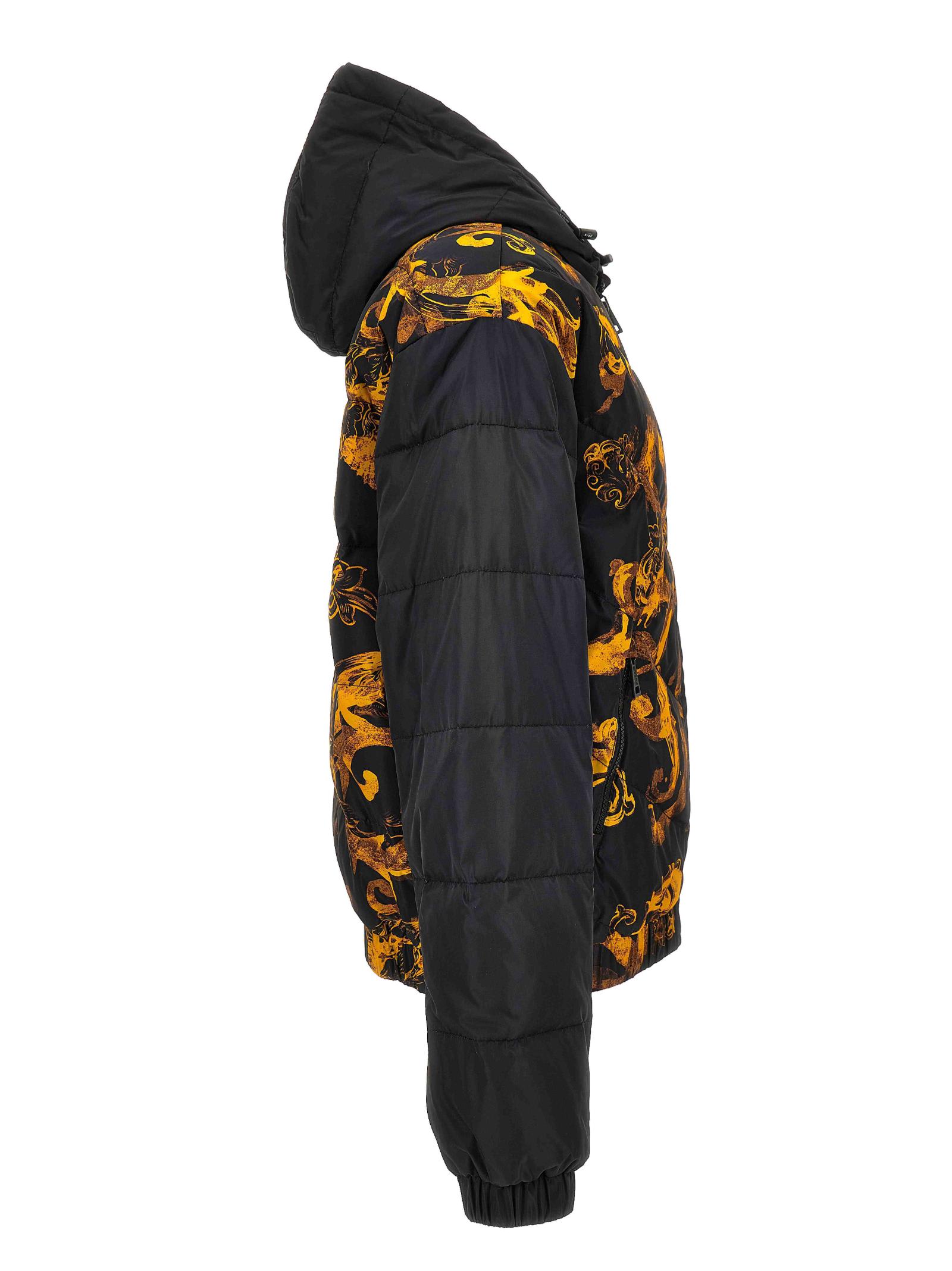 Shop Versace Jeans Couture Down Jacket In Black