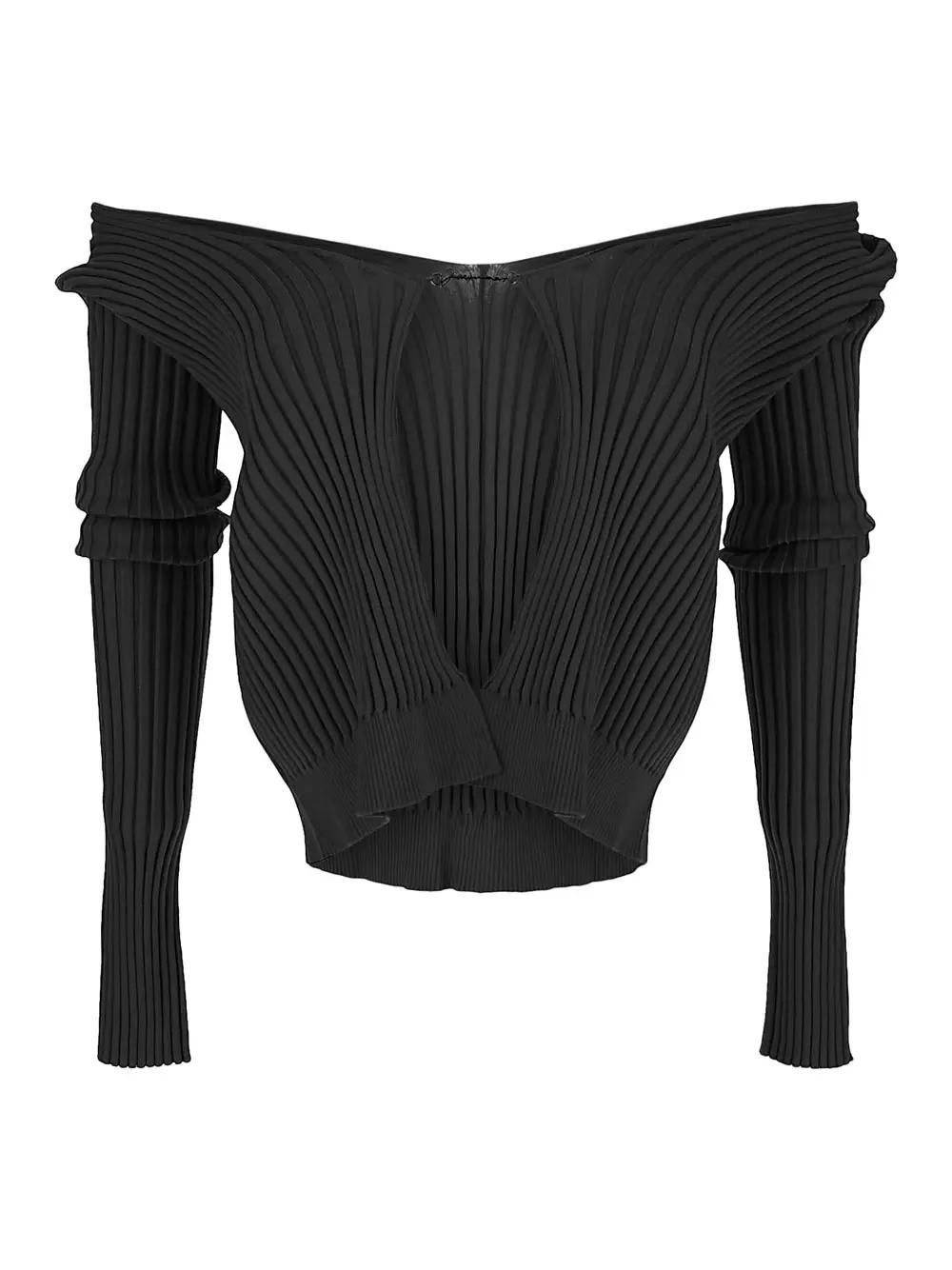 Shop Jacquemus La Maille Pralu Lounge In Black