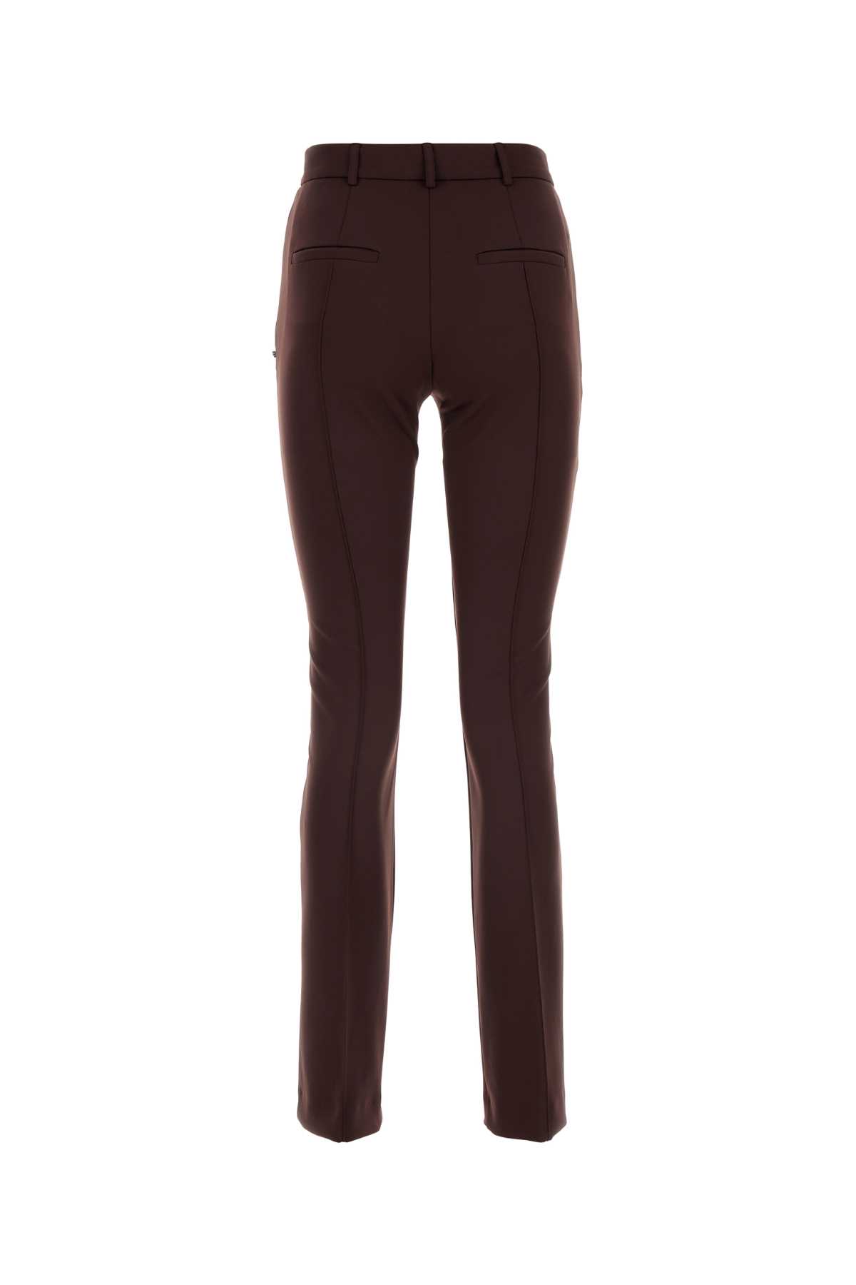 Shop Sportmax Chocolate Stretch Nylon Skinny Ricetta Pant In Testamoro