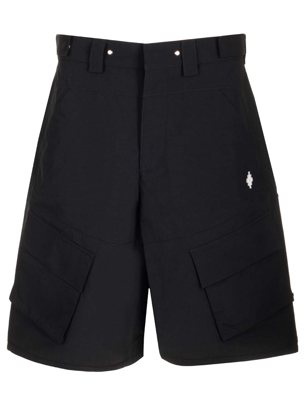 Cargo Bermuda Shorts With Embroidered Cross