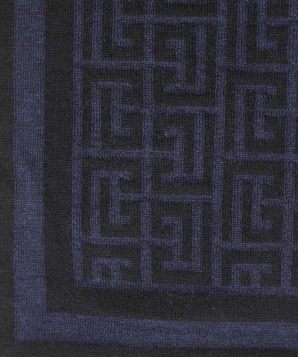 Shop Balmain Wool Scarf In Blue