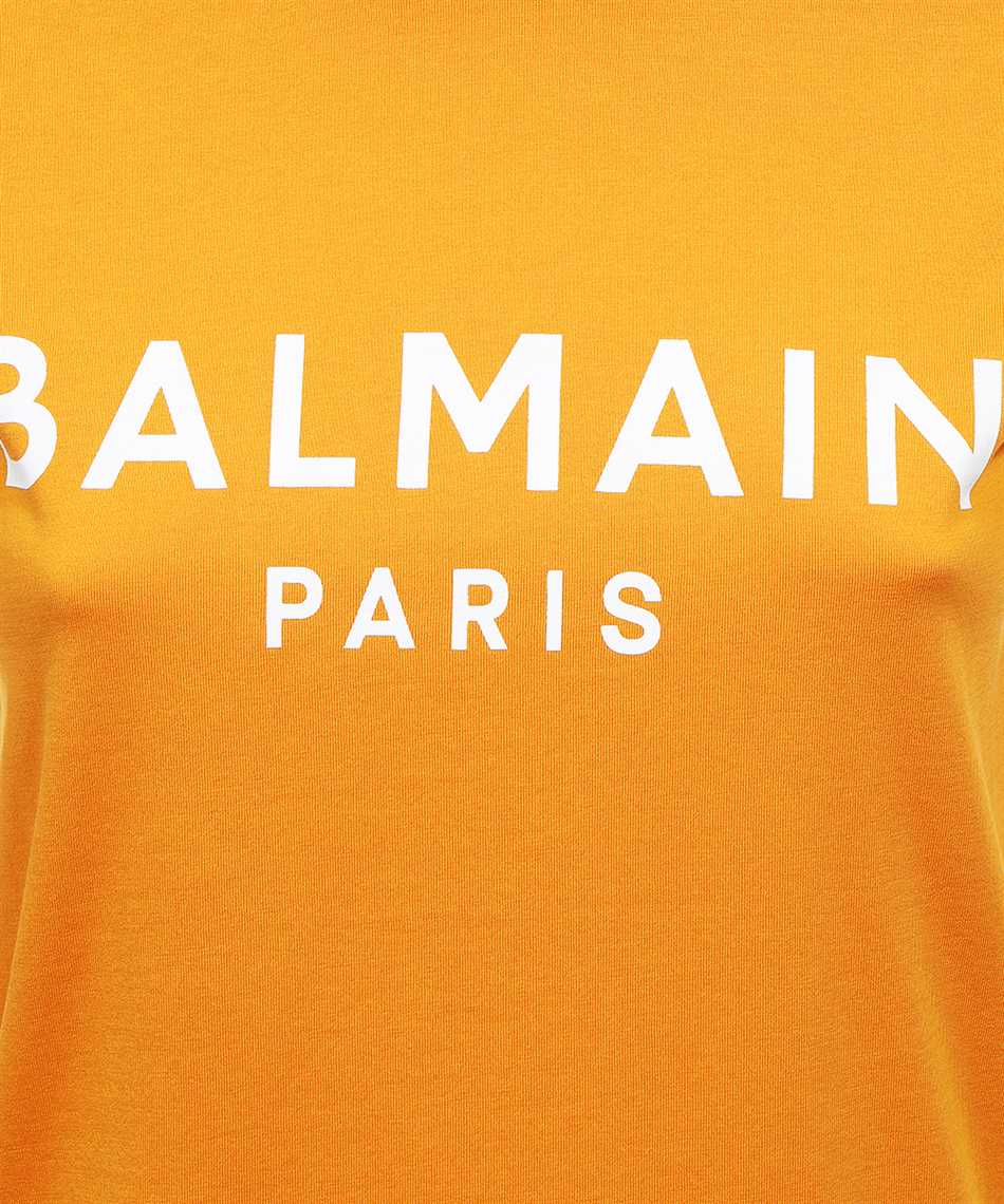Balmain Cotton T-shirt In Orange