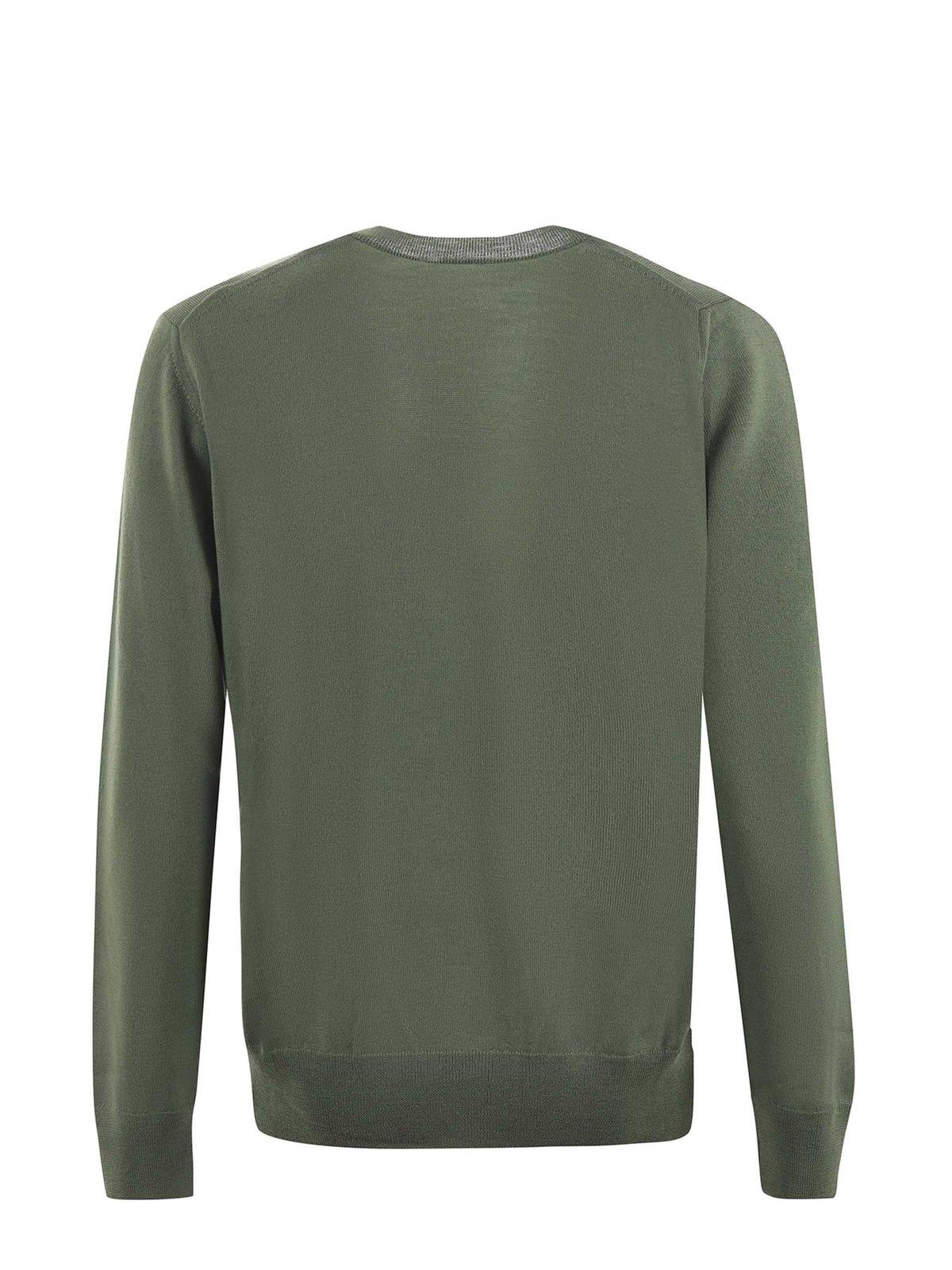 Shop Etro Pegaso Embroidered Crewneck Jumper In Green