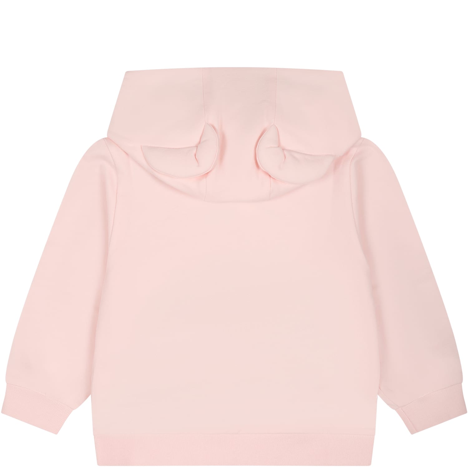 Shop Fendi Pink Sweatshirt For Baby Girl With Bear