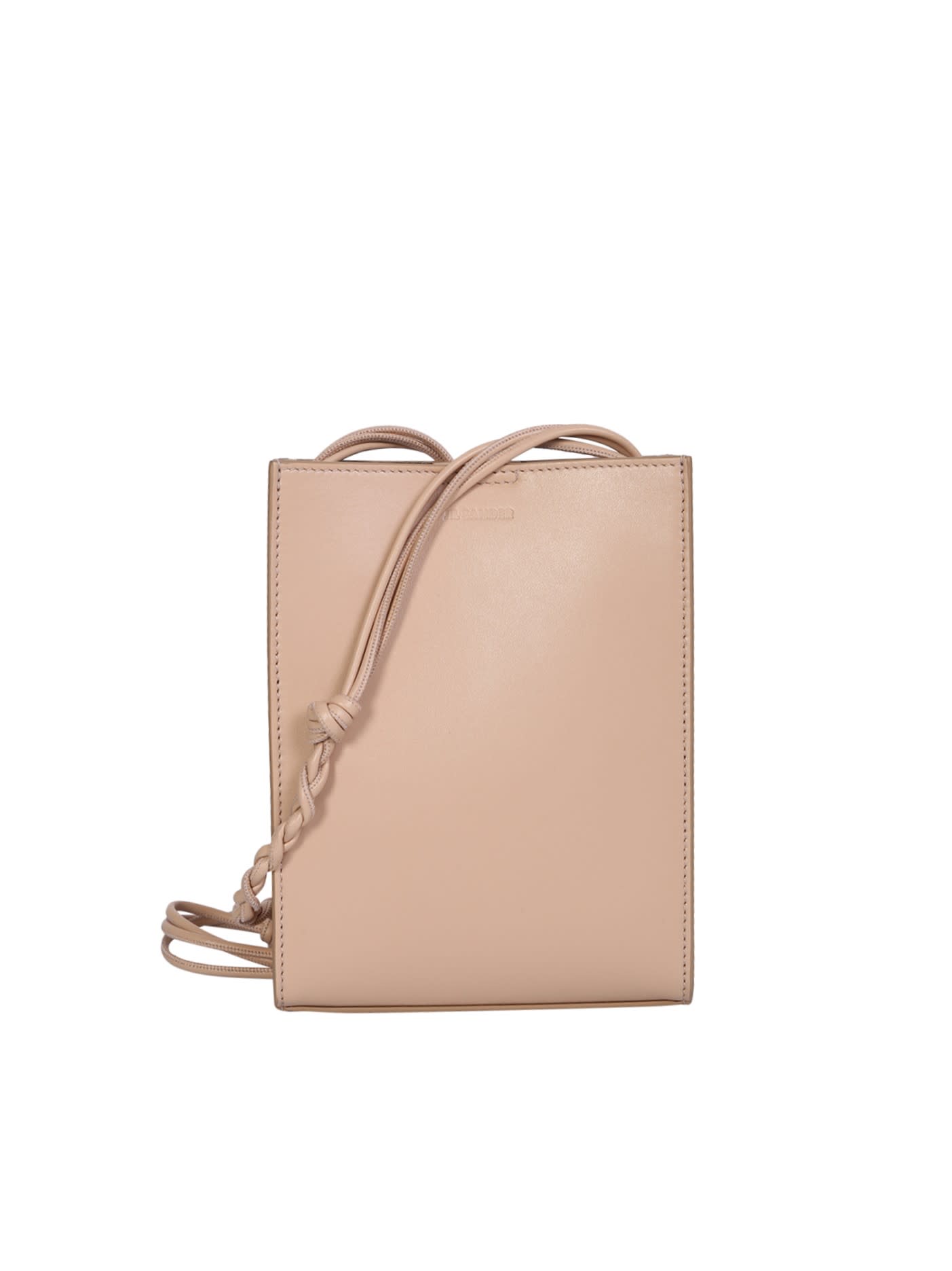Jil Sander Beige Tangle Bag In Leather Man In Pink