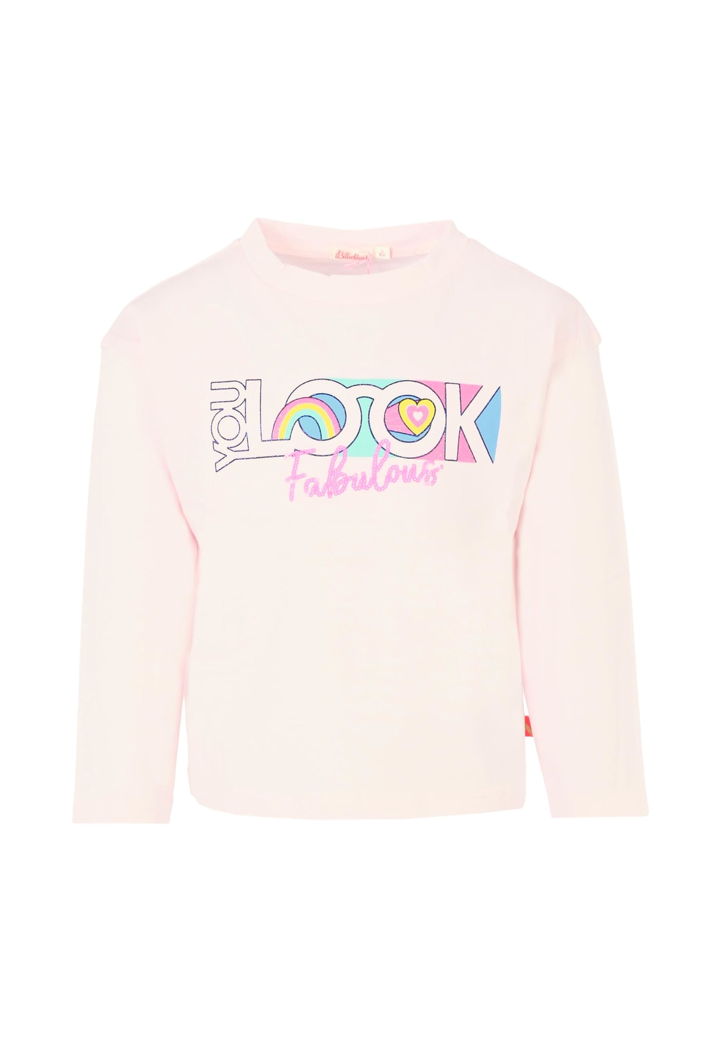 Billieblush Pink T-shirt For Girl With Writing In Pink