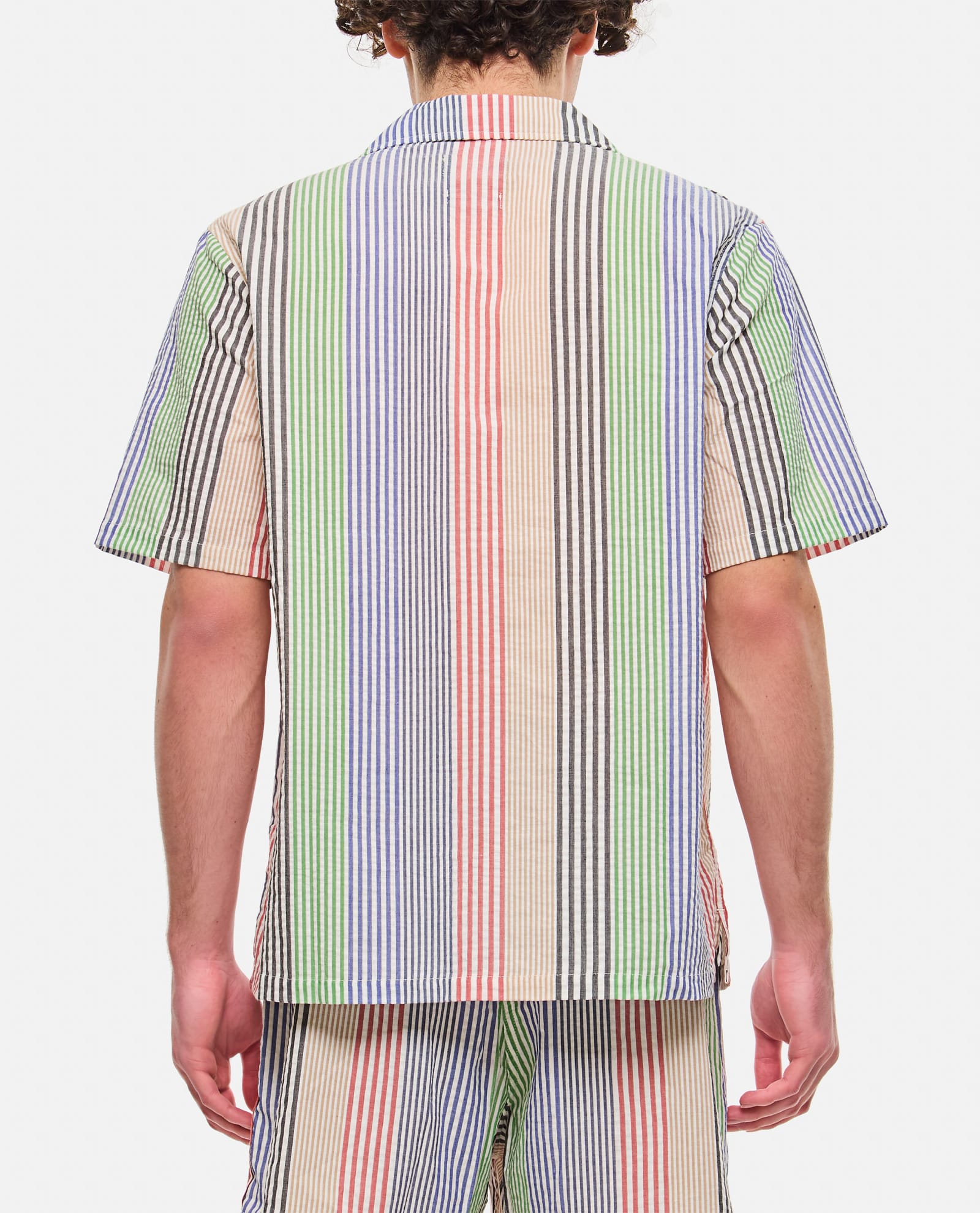 Shop Howlin' Shortsleeve Cotton Shirt In Multicolour