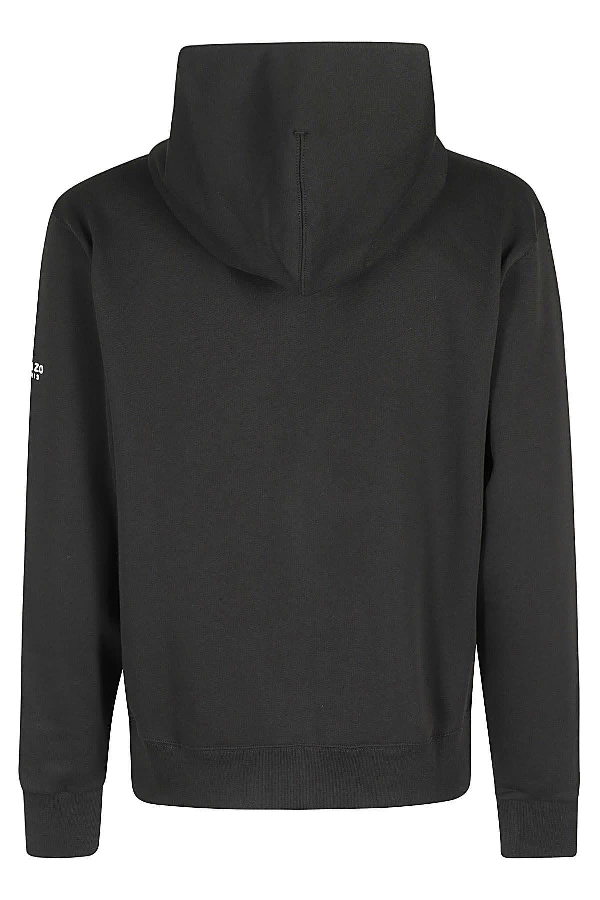 Kenzo Lucky Tiger-motif Zip-up Hoodie In Black