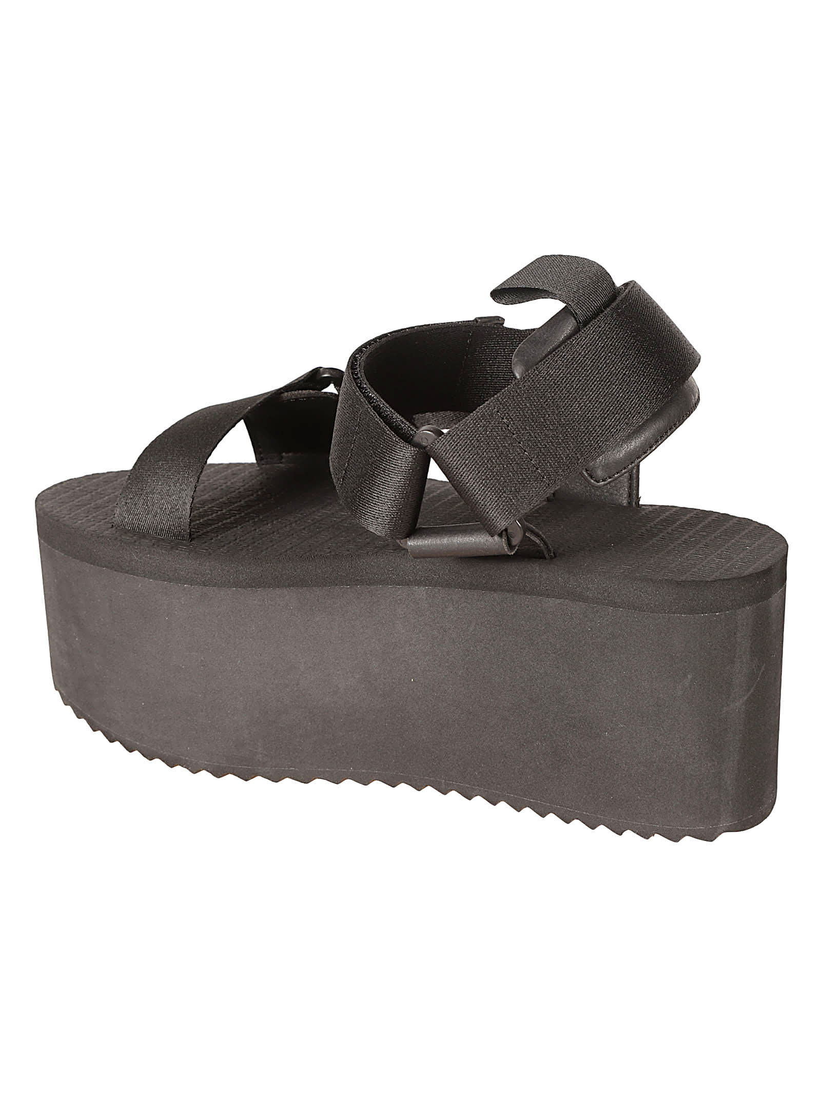 Shop Moschino Teva80 Nastro Sandals In Black