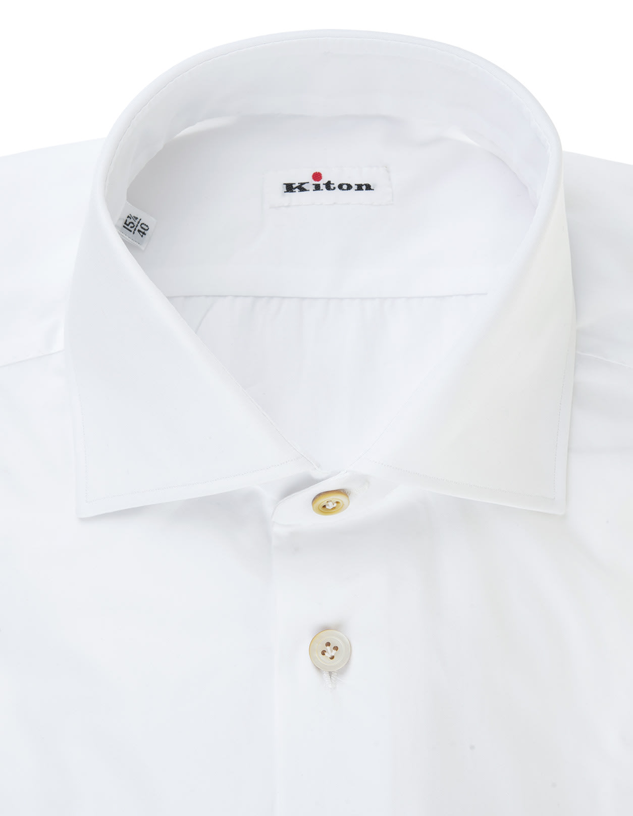 Kiton Chalk-white Linen Button-up Linen Shirt