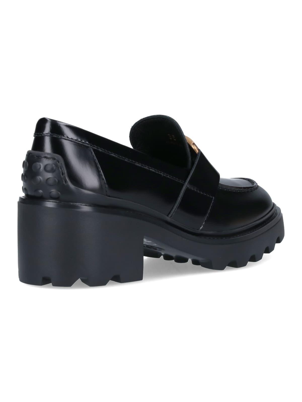 Shop Tod's Buckle Loafers In Black