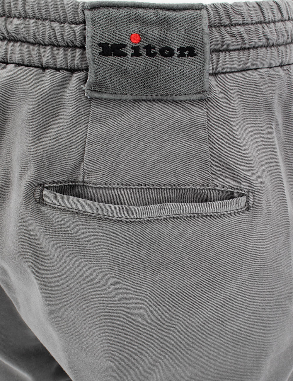Shop Kiton Trousers In Dark Grey