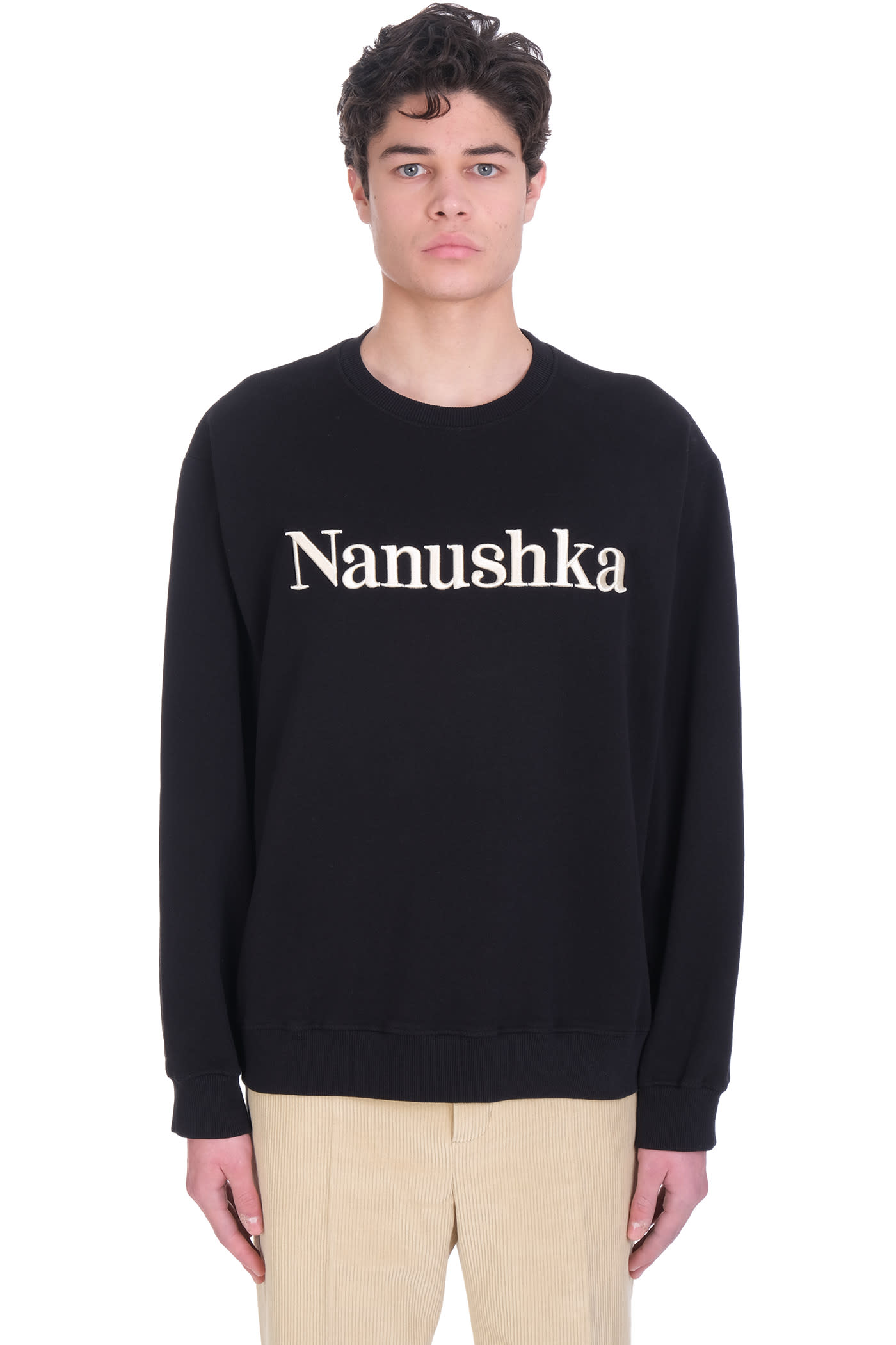 Nanushka Remy Sweatshirt In Black Cotton