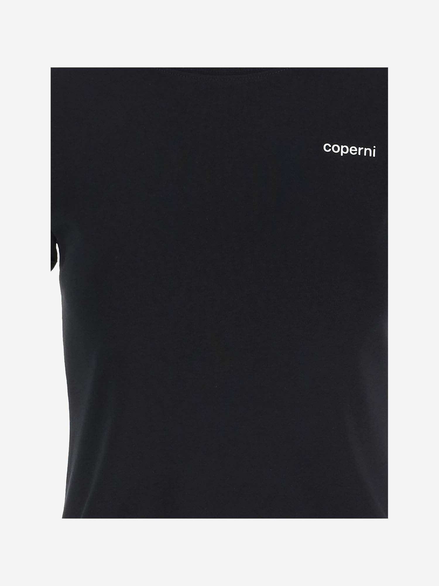 Coperni Washed Logo Boxy T-shirt In Black/white