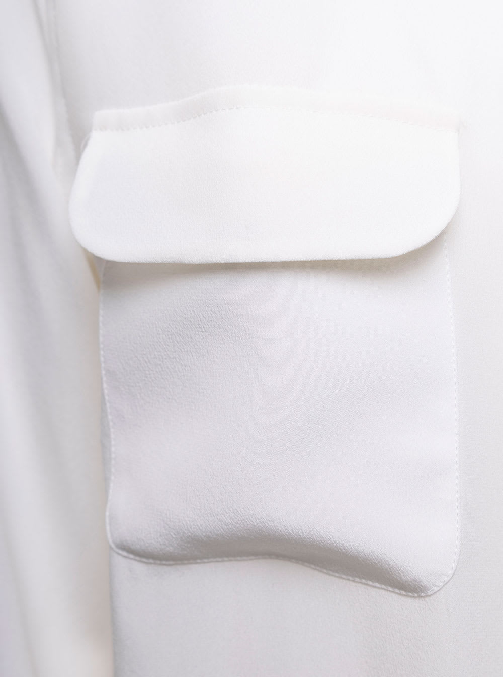 Shop Equipment Slim Signature Silk White Shirt Woman In Bianco