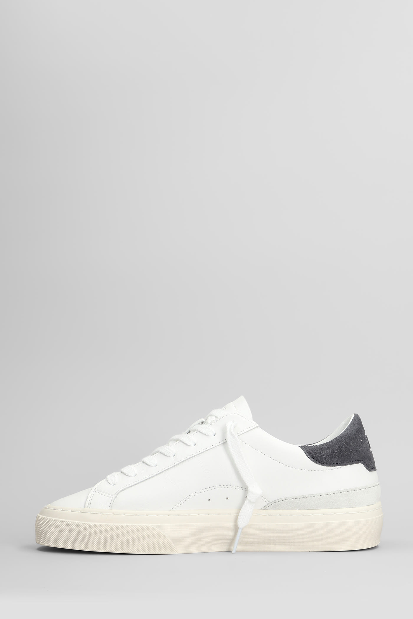 Shop Date Sonica Sneakers In White Leather