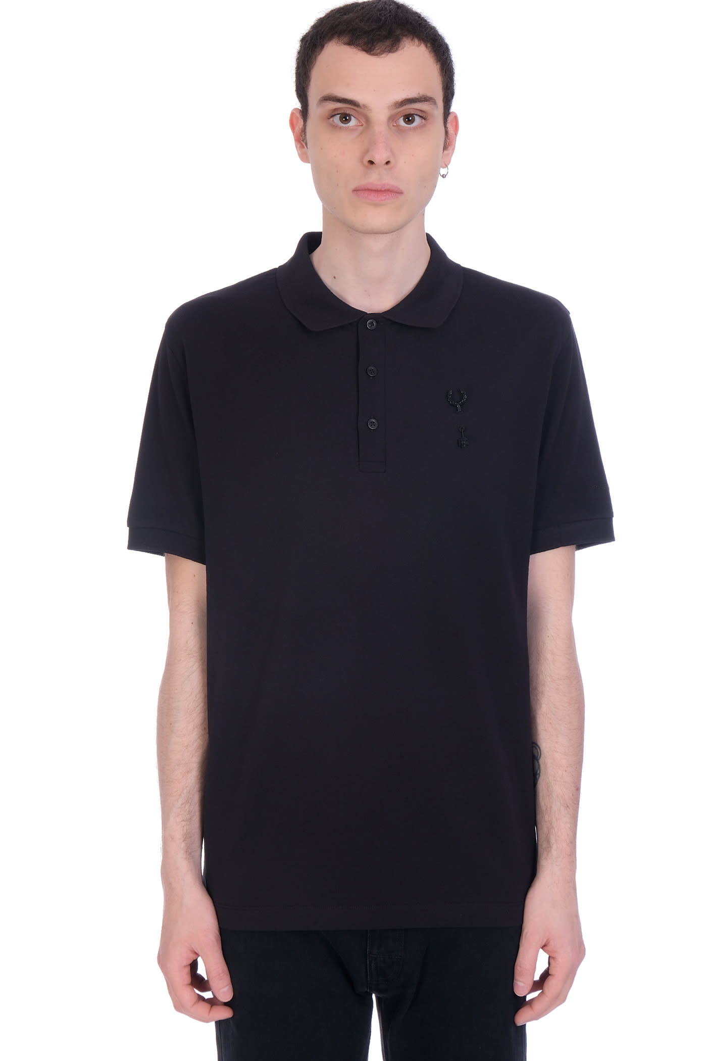 Fred Perry by Raf Simons Polo In Black Cotton