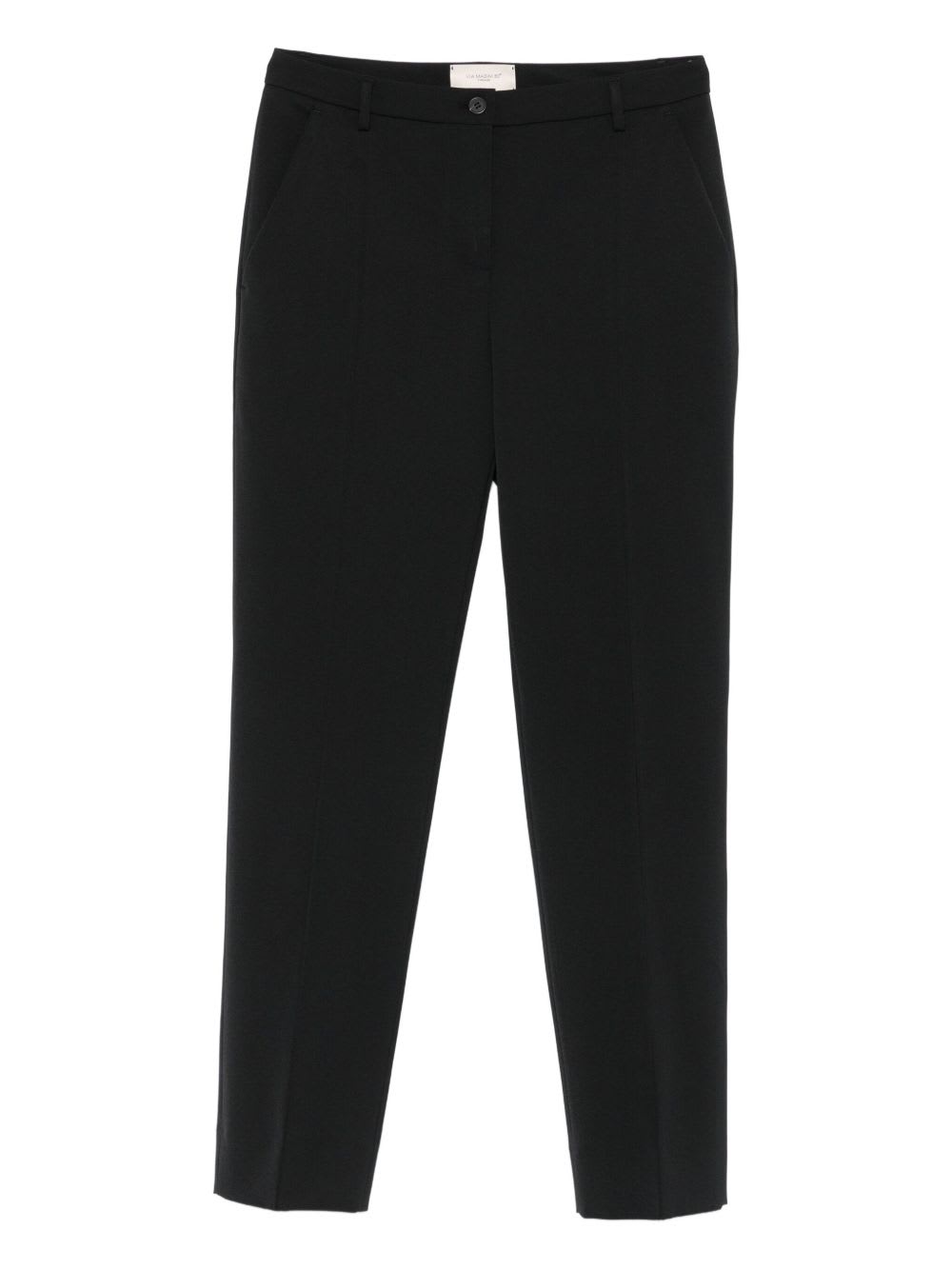 Via Masini 80 Button-fastening Trousers In Black