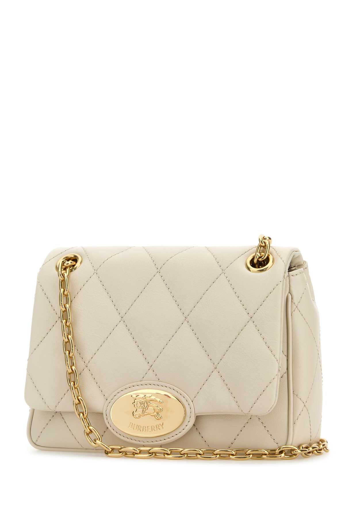 Burberry Ivory Leather Small Strand Shoulder Bag