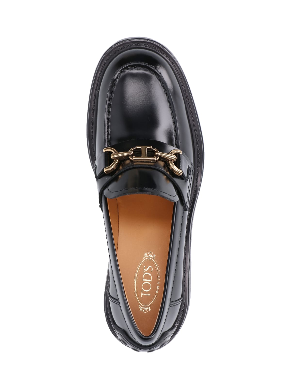 Shop Tod's Platform Loafers In Black