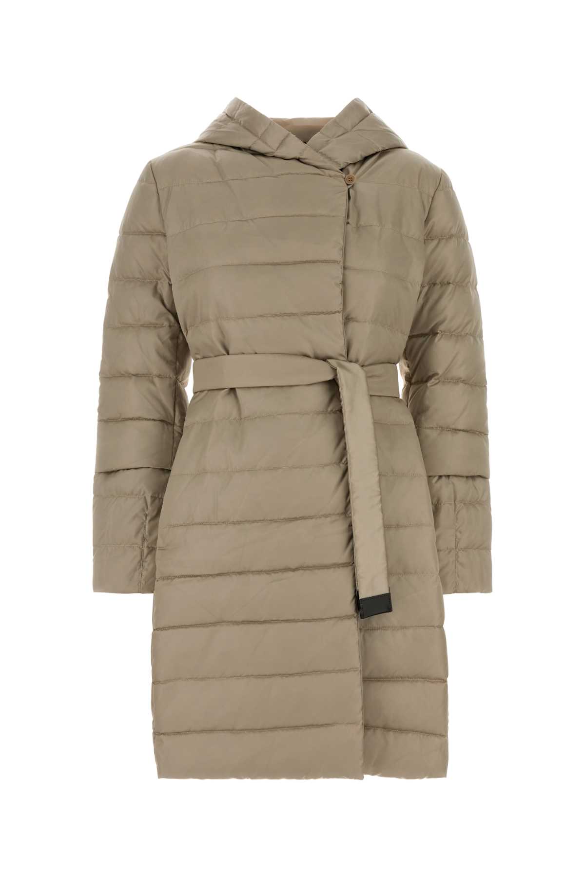 Max Mara The Cube Cappuccino Nylon Blend Novef Down Jacket