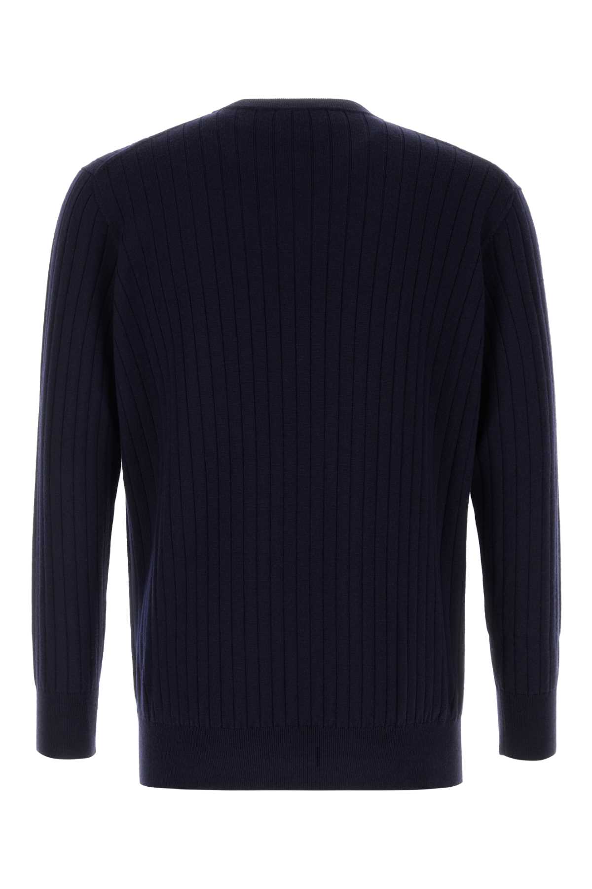 Bottega Veneta Maglione In Lana Blu Scuro Uomo In Blue