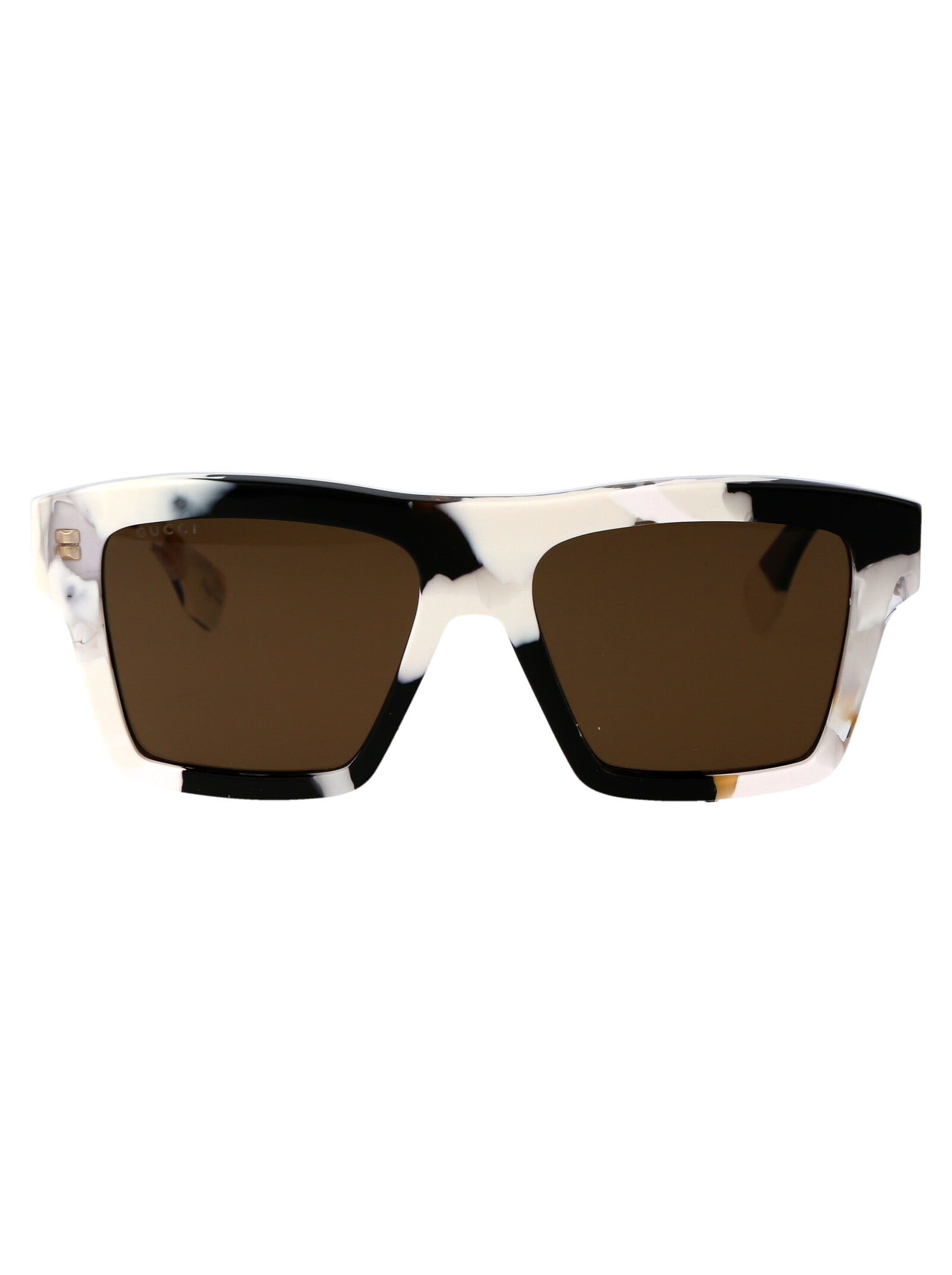 Shop Gucci Gg1623s Sunglasses In 002 White White Brown