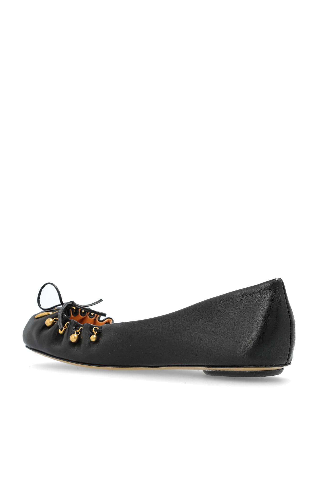 Chloé Leather Ballet Flats In Multi