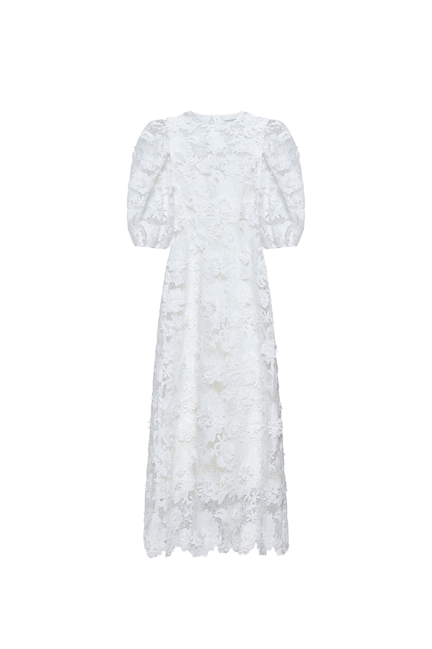 Shop Zimmermann Dress In Ivory