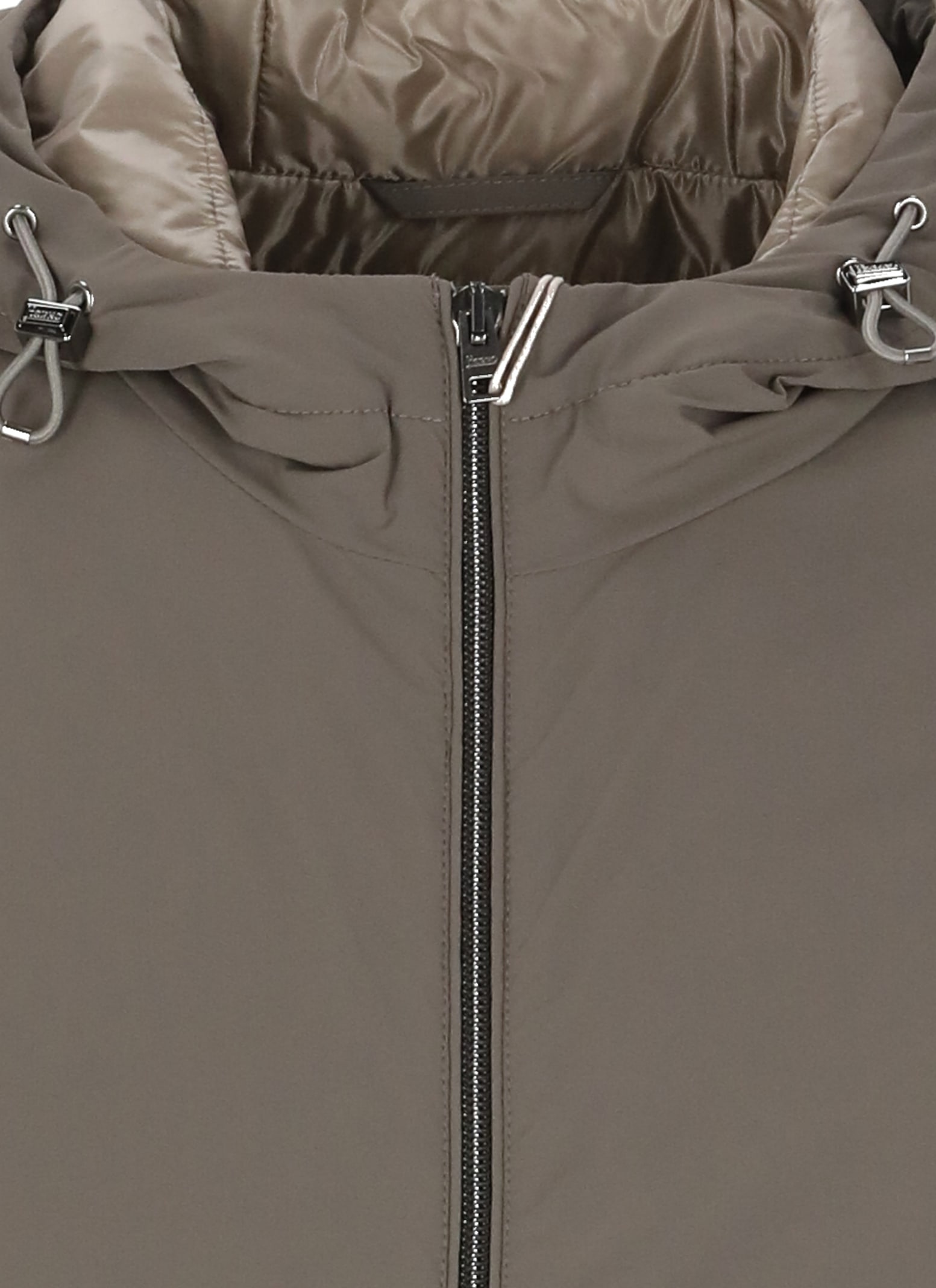 Herno Beige Waterproof Jacket With Adjustable Hood In Neutral