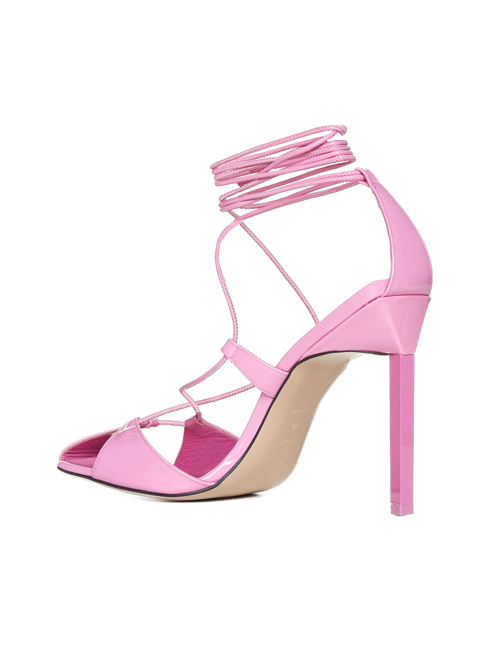 Shop Attico Sandals In Light Pink