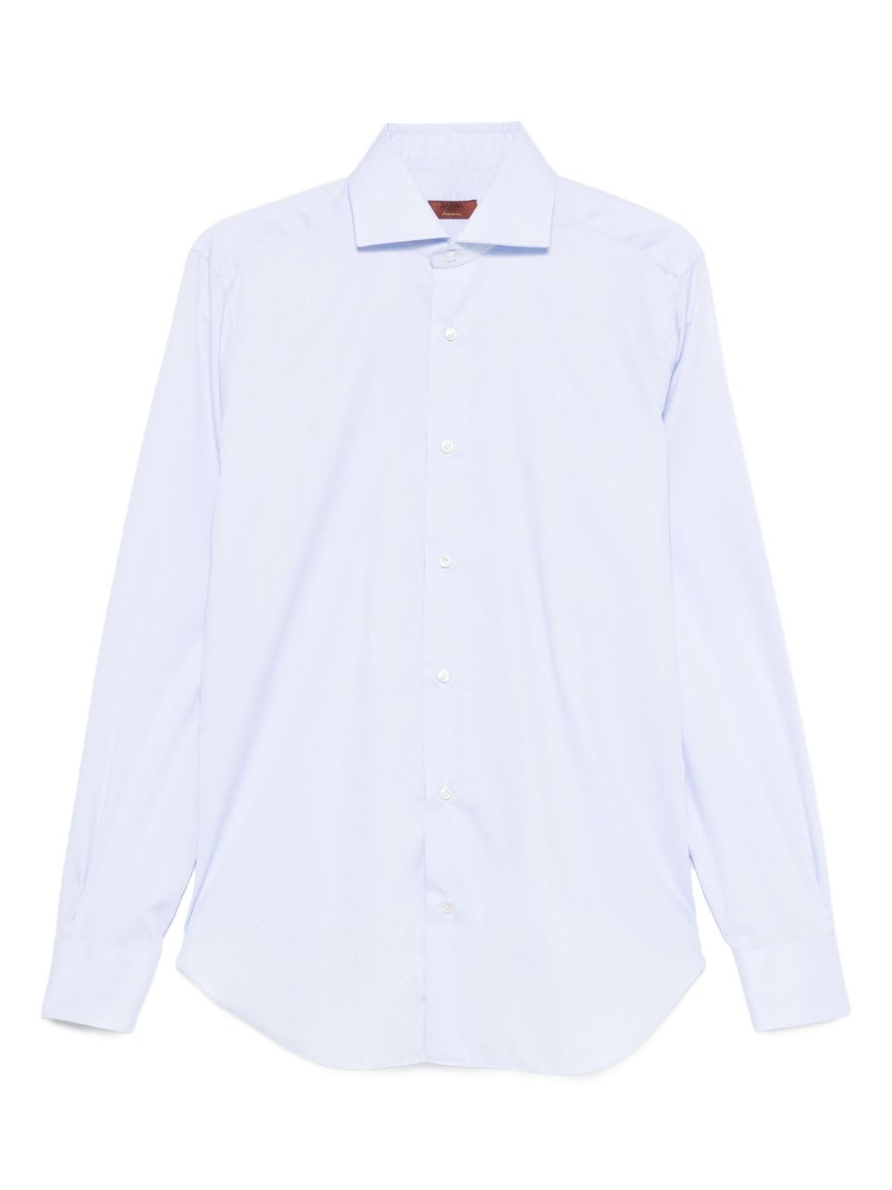 Barba Napoli Barba Long Sleeve Shirt With Semi-rigid Collar And Buttons In Blue