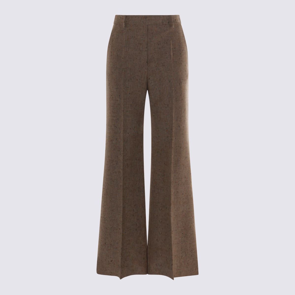 Valentino Wide-leg High Waist Trousers Pleats In Multi